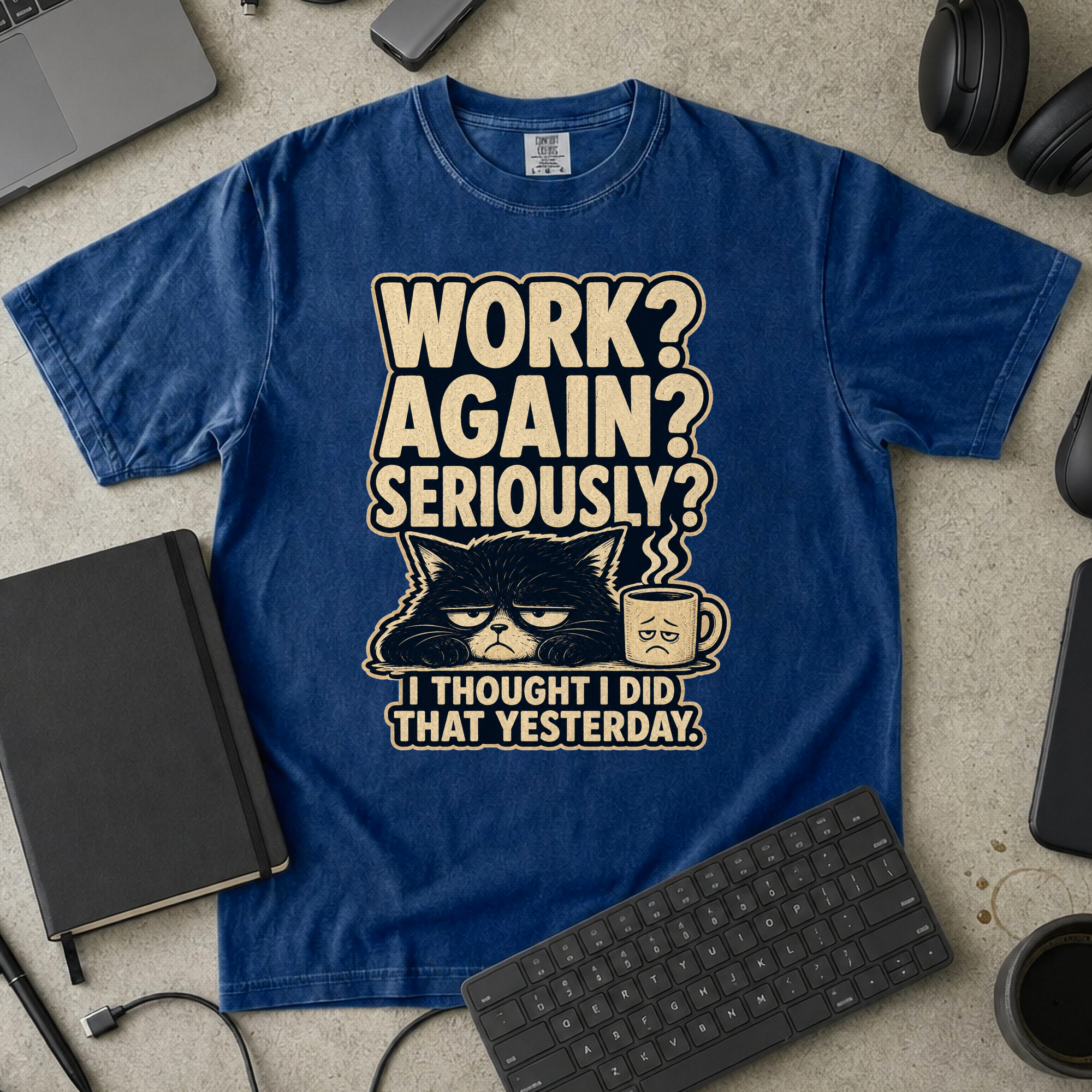 Nerd Collection Artwork T051 Premium Shirt - True Navy mockup