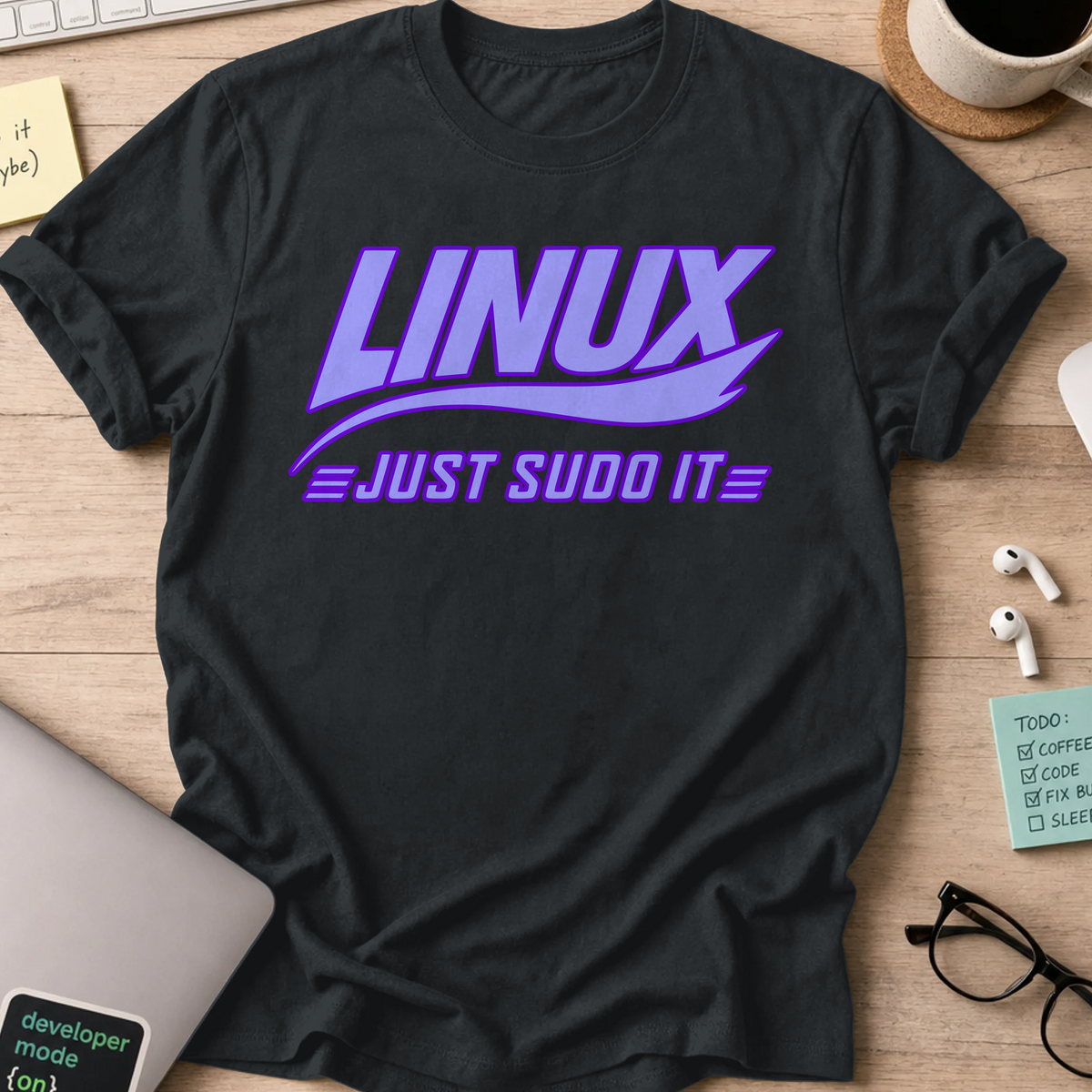 Nerd Collection Artwork T052 Shirt - Black mockup