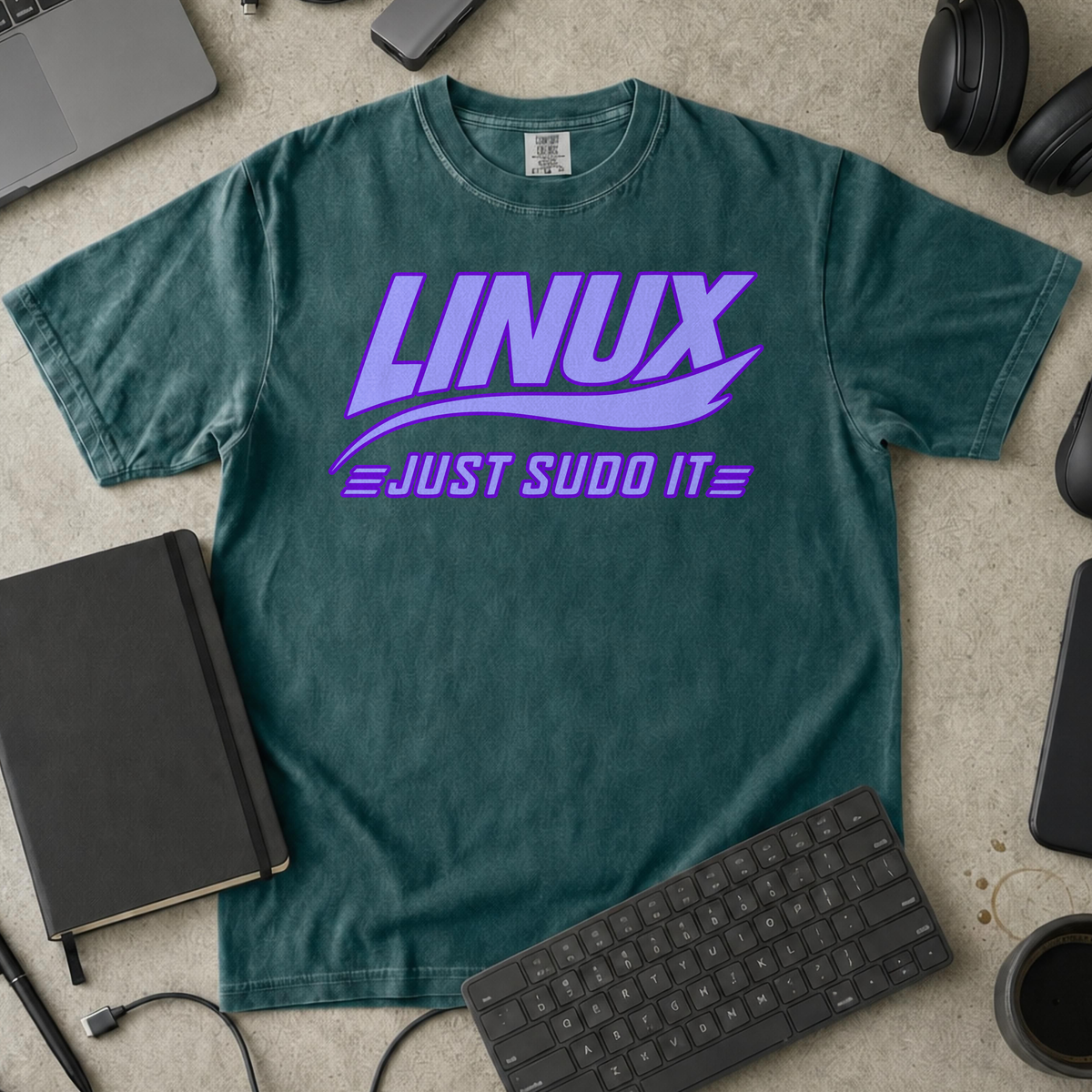 Nerd Collection Artwork T052 Premium Shirt - Blue Spruce mockup