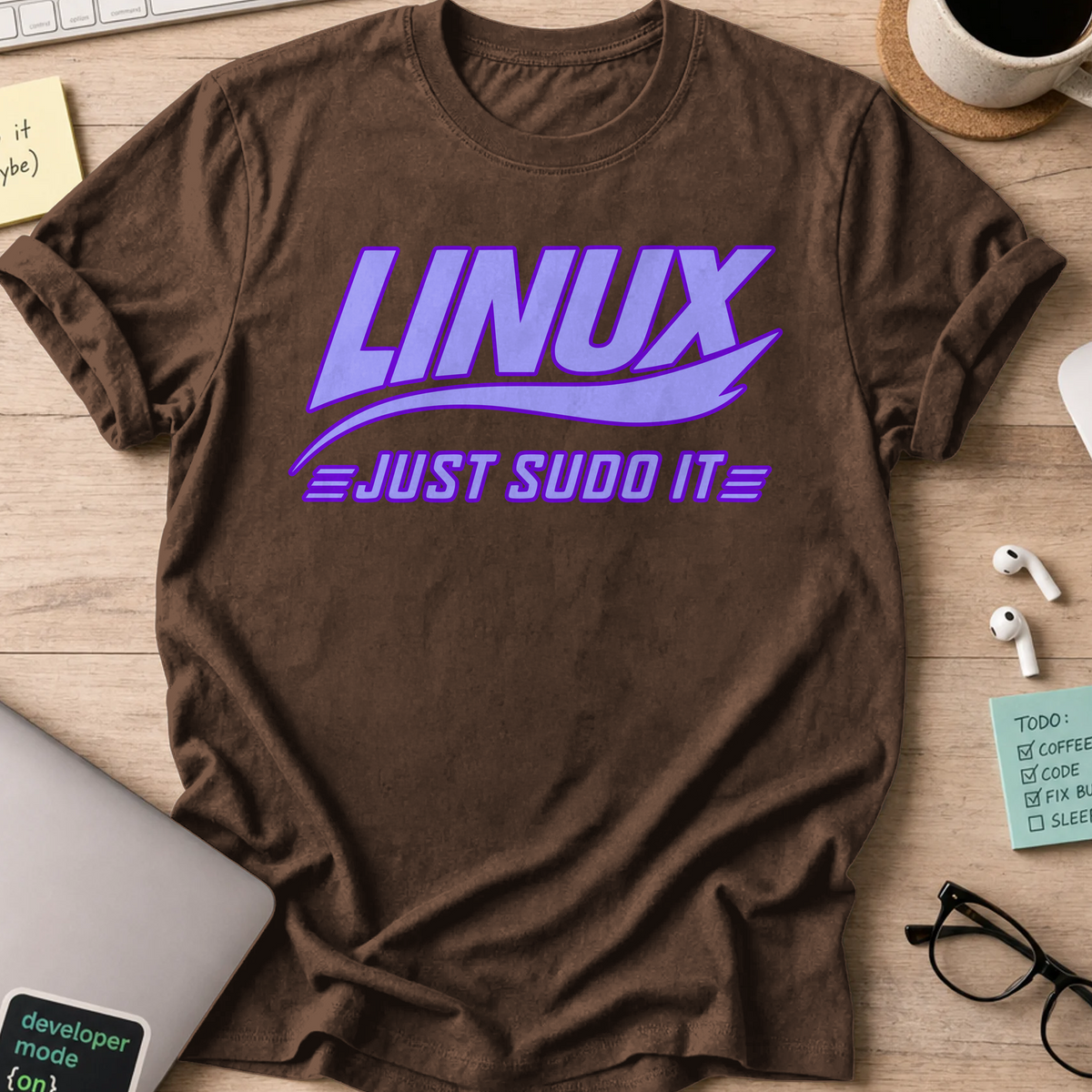 Nerd Collection Artwork T052 Shirt - Dark Chocolate mockup
