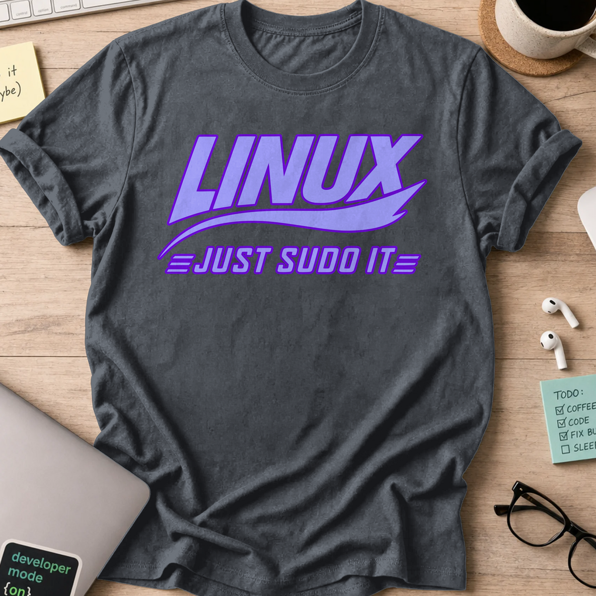 Nerd Collection Artwork T052 Shirt - Dark Heather mockup