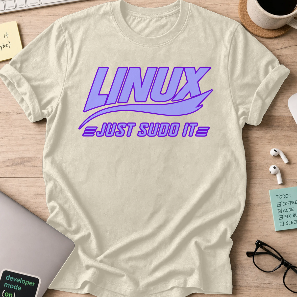 Nerd Collection Artwork T052 Shirt - Natural mockup