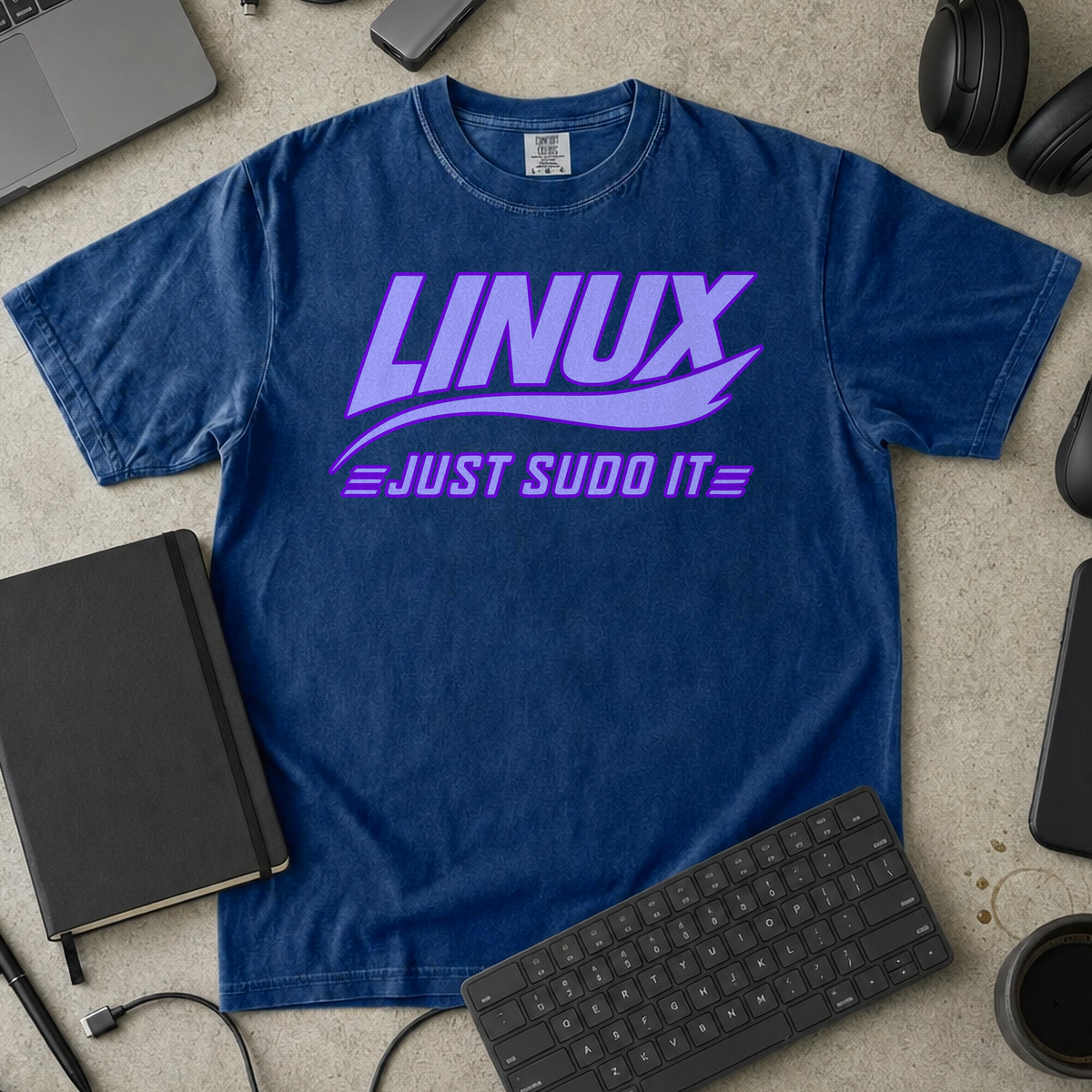 Nerd Collection Artwork T052 Premium Shirt - True Navy mockup