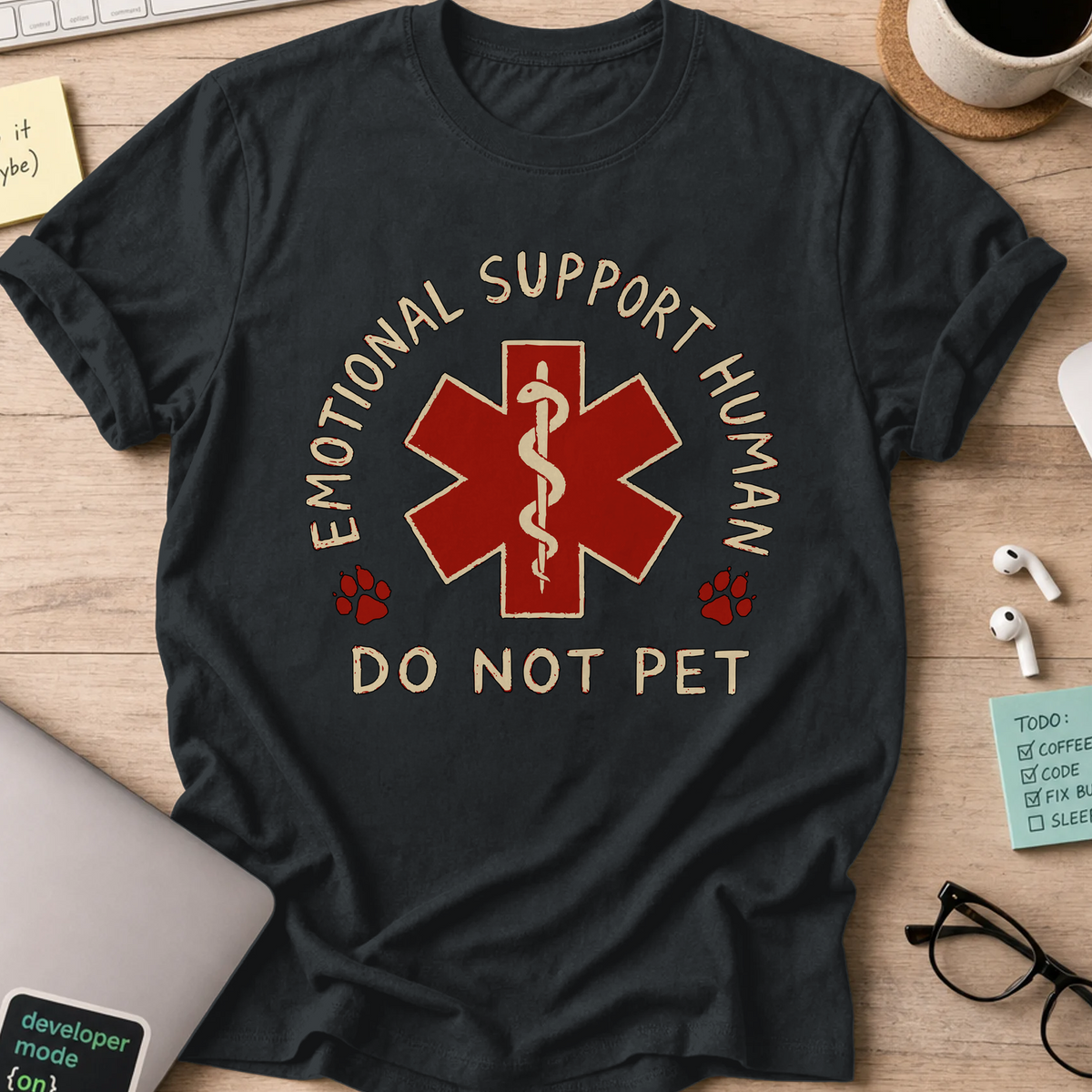 Nerd Collection Artwork T053 Shirt - Black mockup