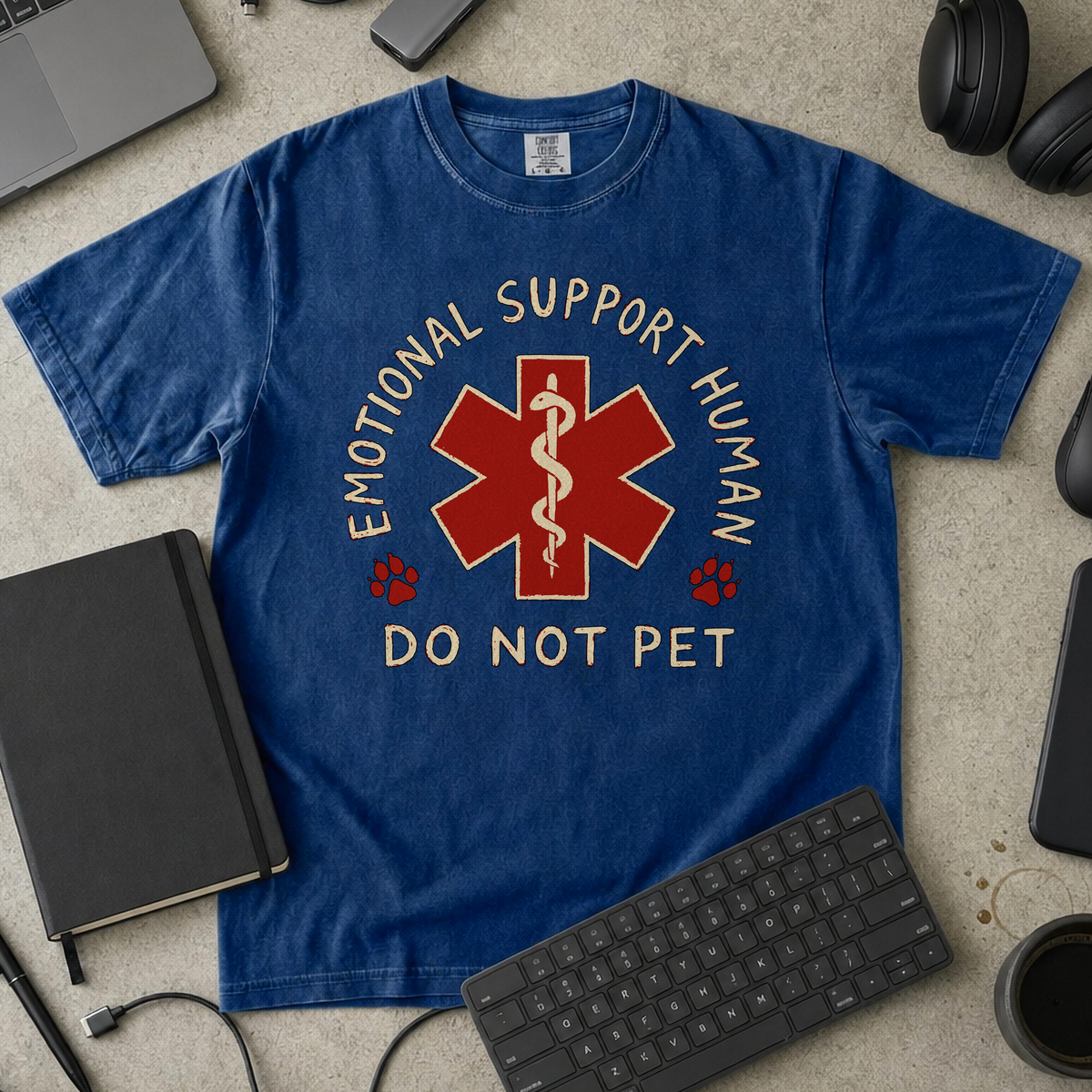 Nerd Collection Artwork T053 Premium Shirt - True Navy mockup