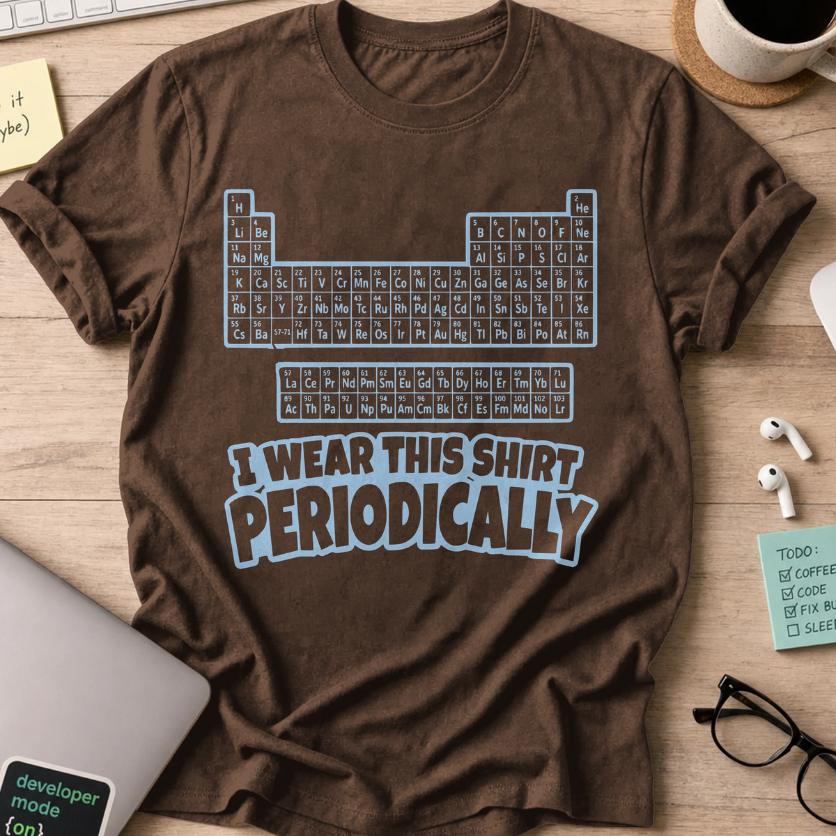 Nerd Collection Artwork T055 Shirt - Dark Chocolate mockup