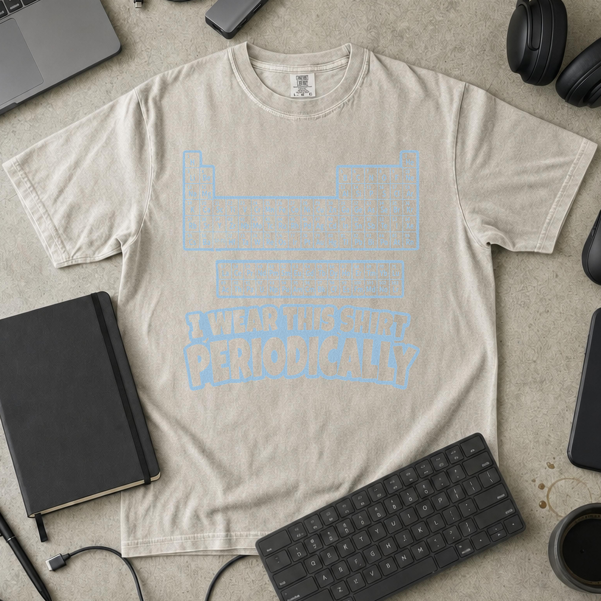 Nerd Collection Artwork T055 Premium Shirt - Ivory mockup