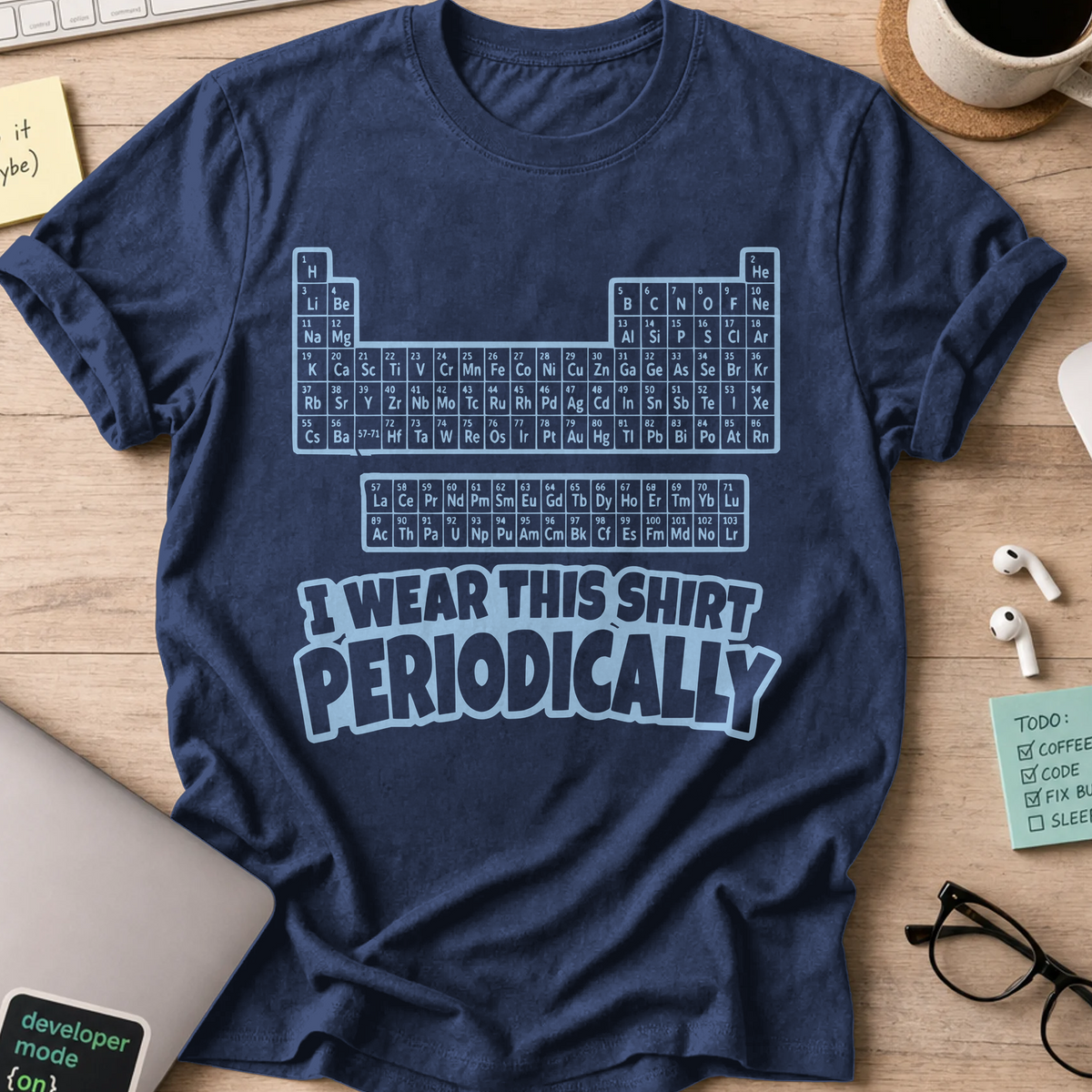 Nerd Collection Artwork T055 Shirt - Navy mockup