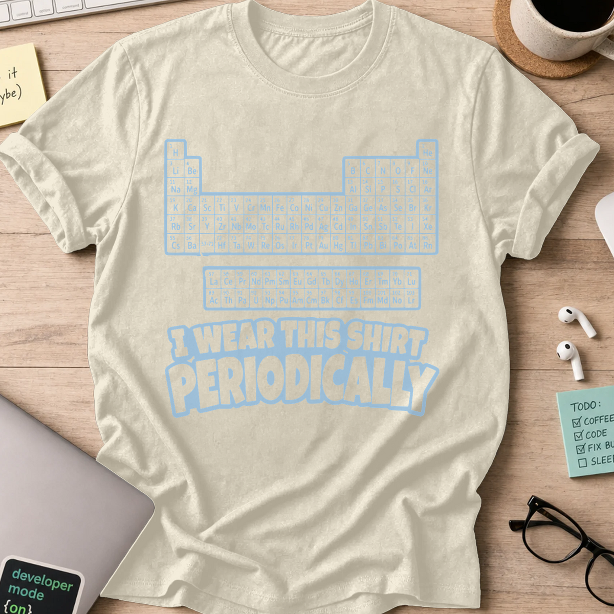 Nerd Collection Artwork T055 Shirt - Natural mockup