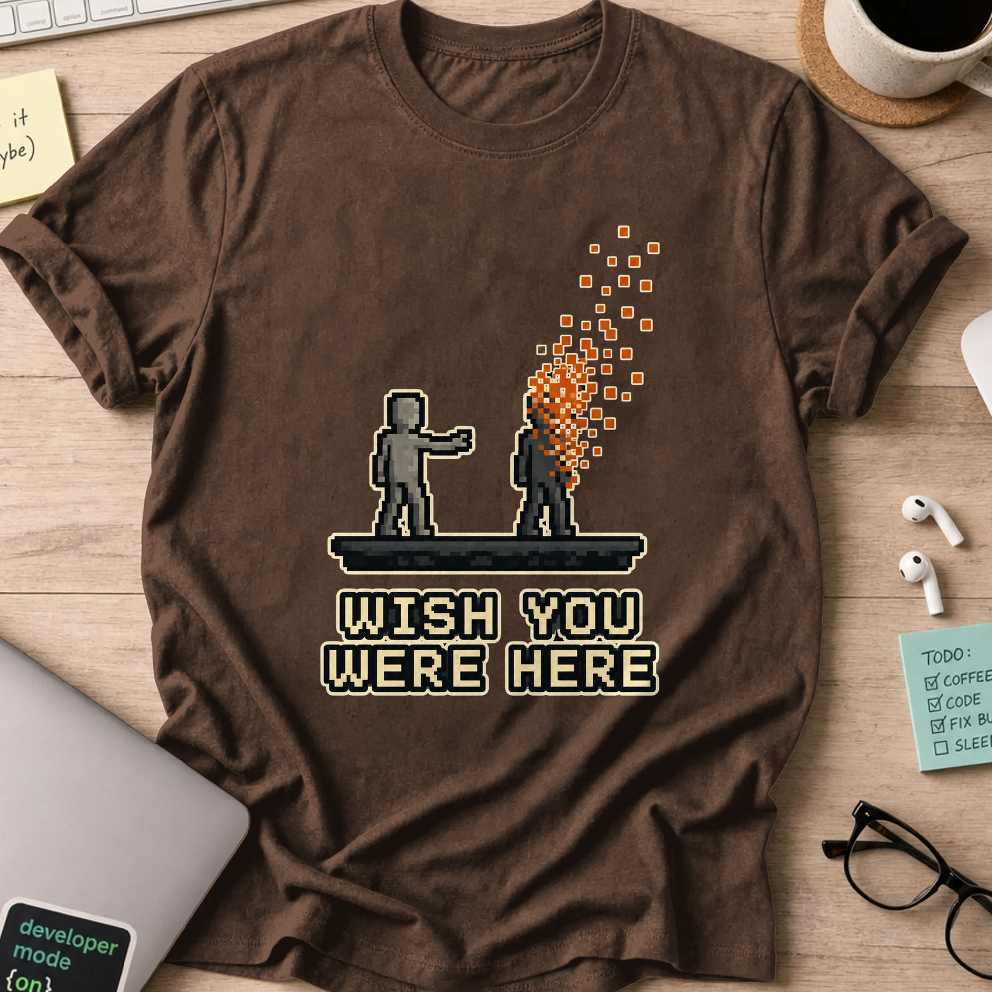 Nerd Collection Artwork T056 Shirt - Dark Chocolate mockup
