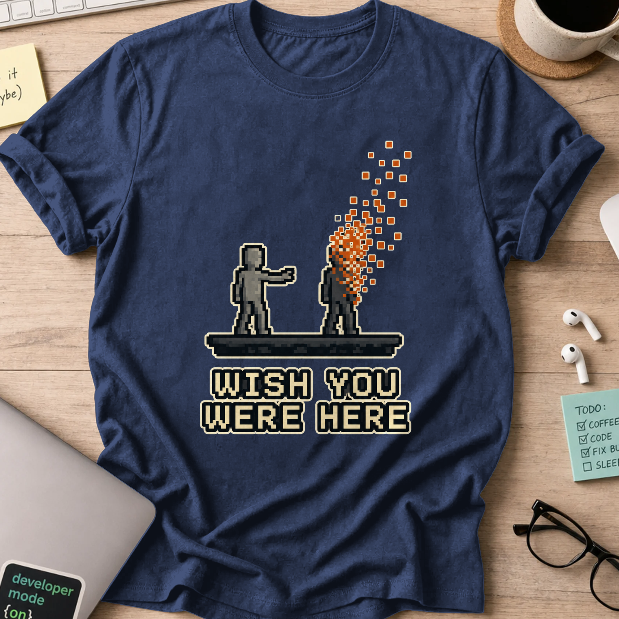 Nerd Collection Artwork T056 Shirt - Navy mockup