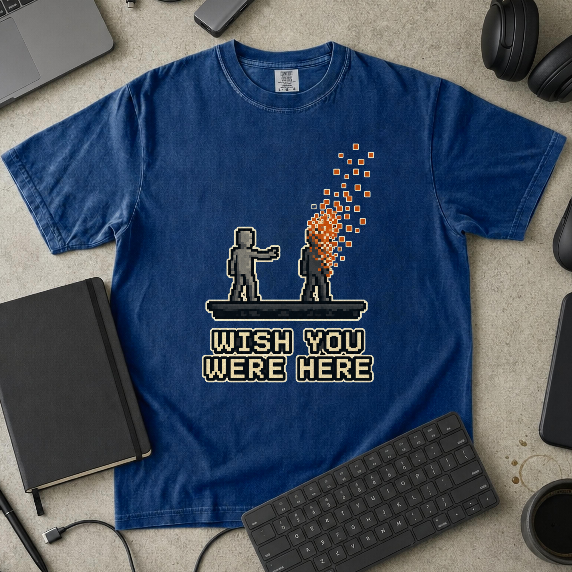 Nerd Collection Artwork T056 Premium Shirt - True Navy mockup