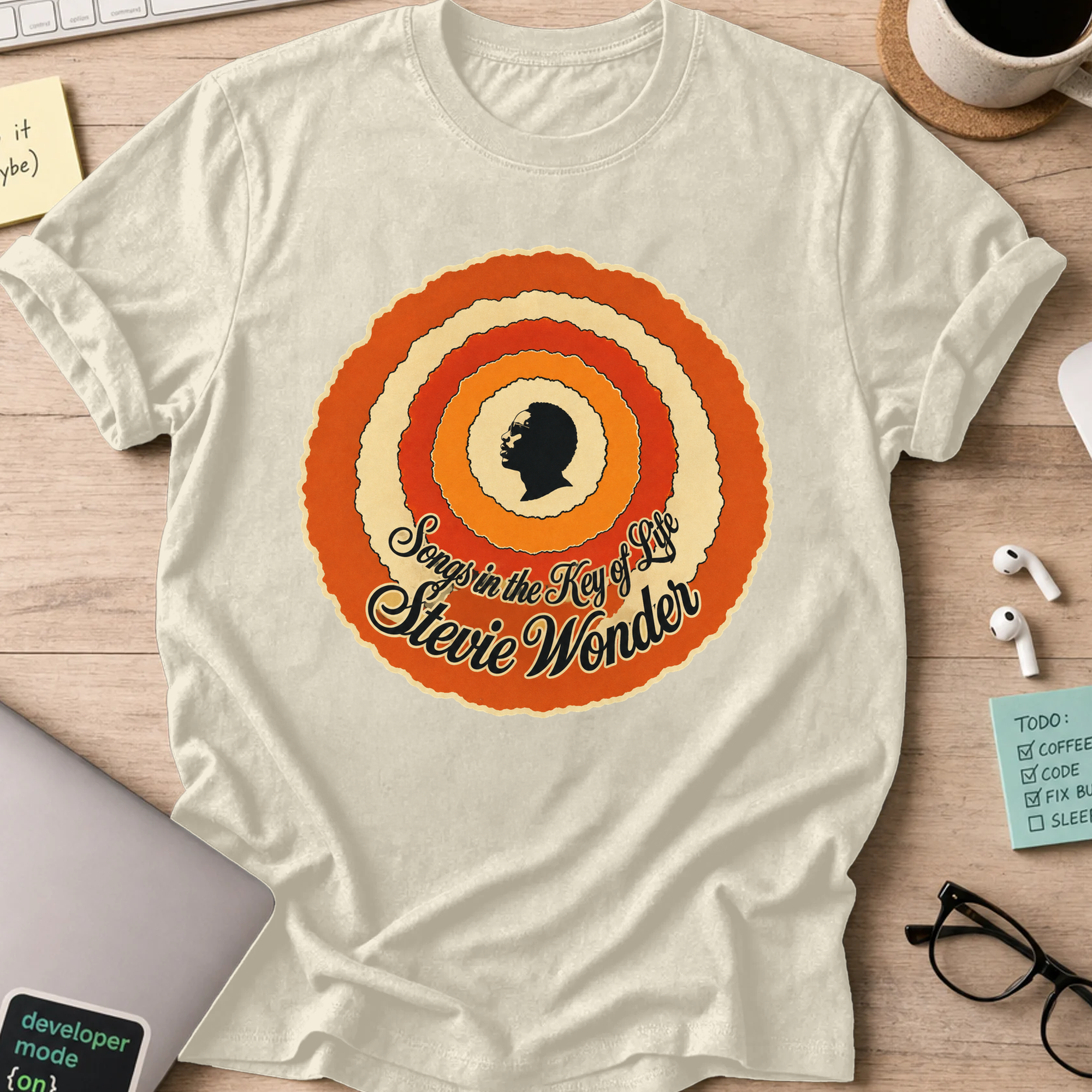 Nerd Collection Artwork T057 Shirt - Natural mockup