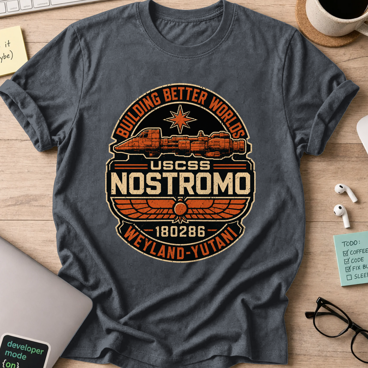 Nerd Collection Artwork T058 Shirt - Dark Heather mockup
