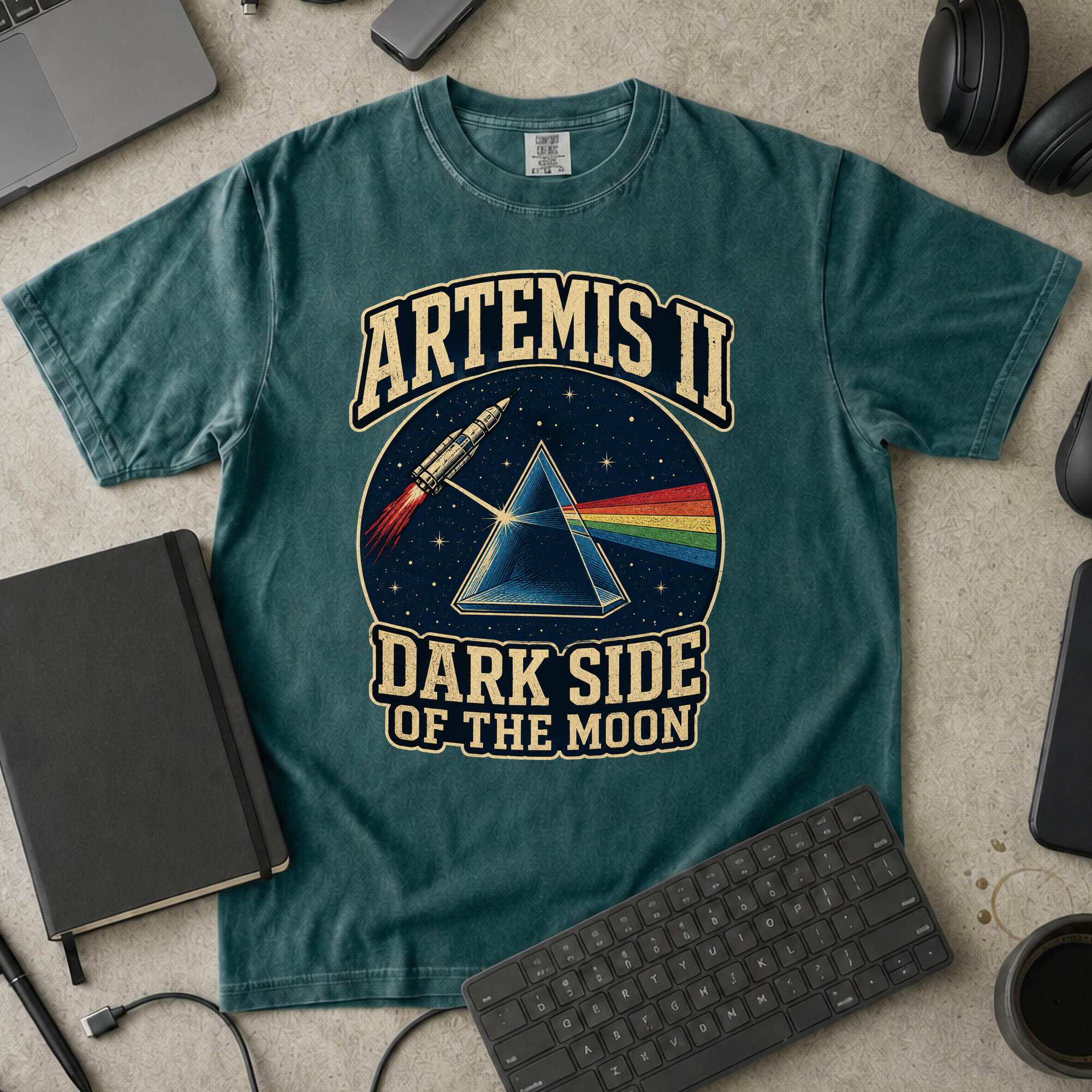 Nerd Collection Artwork T059 Premium Shirt - Blue Spruce mockup