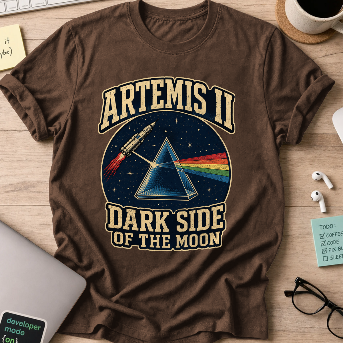 Nerd Collection Artwork T059 Shirt - Dark Chocolate mockup