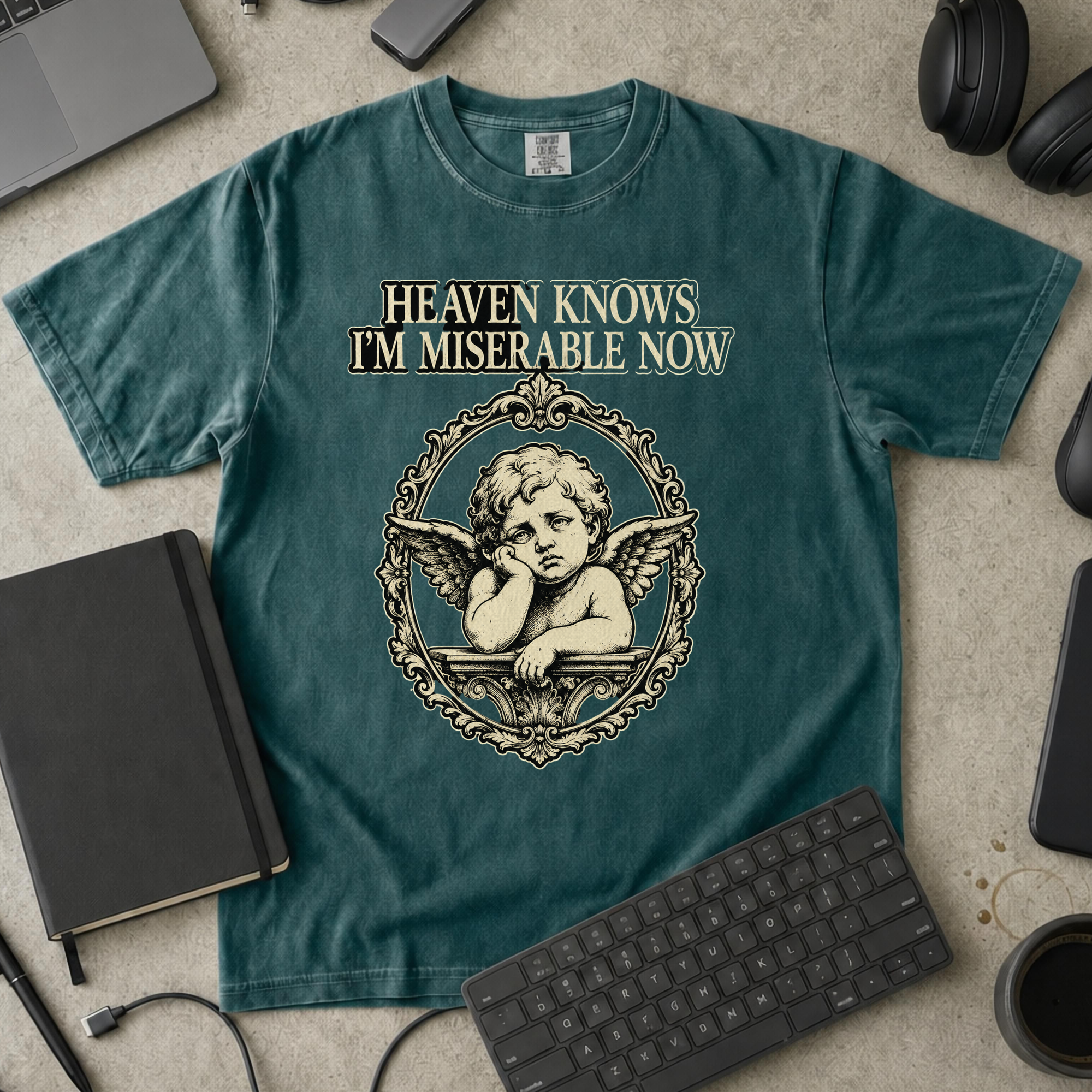 Nerd Collection Artwork T060 Premium Shirt - Blue Spruce mockup