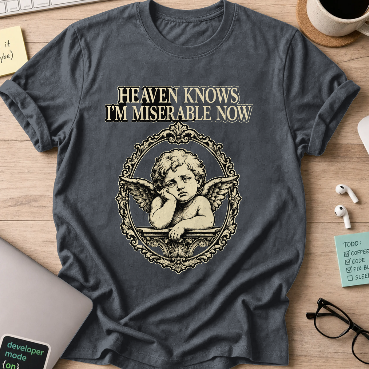 Nerd Collection Artwork T060 Shirt - Dark Heather mockup