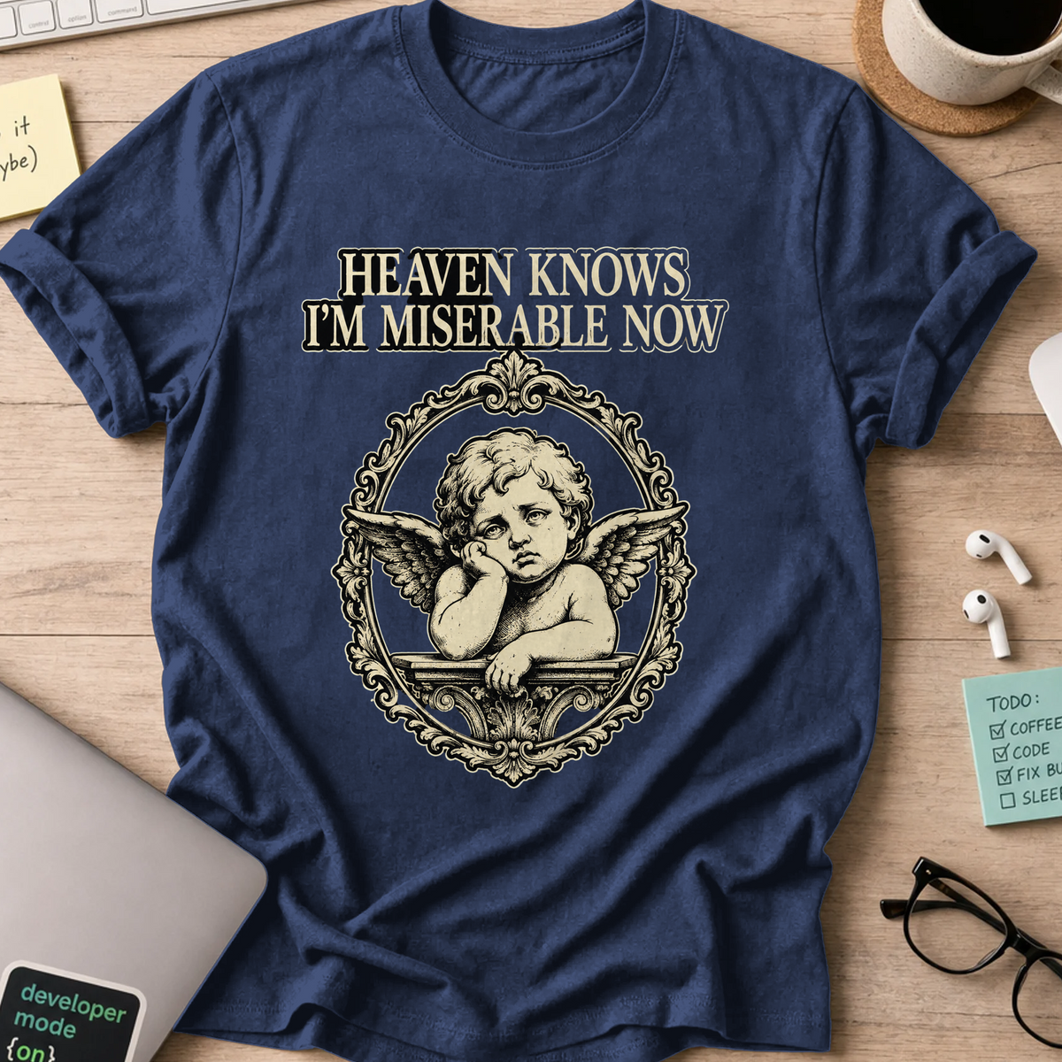 Nerd Collection Artwork T060 Shirt - Navy mockup
