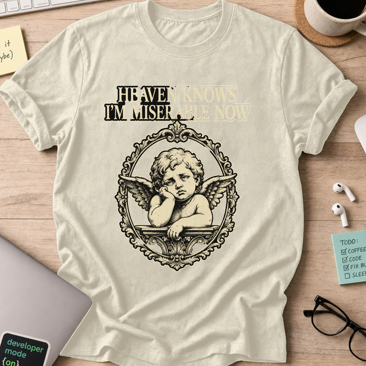 Nerd Collection Artwork T060 Shirt - Natural mockup