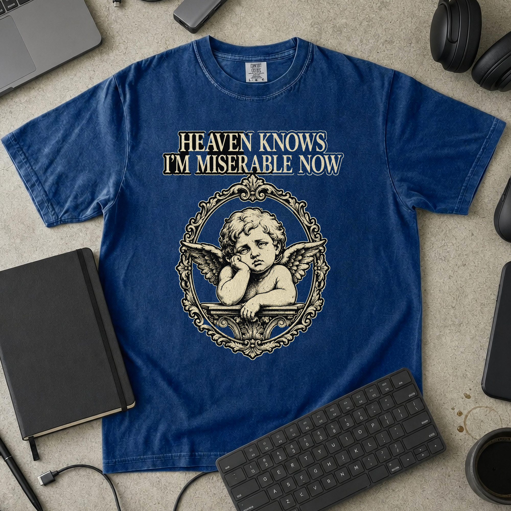 Nerd Collection Artwork T060 Premium Shirt - True Navy mockup