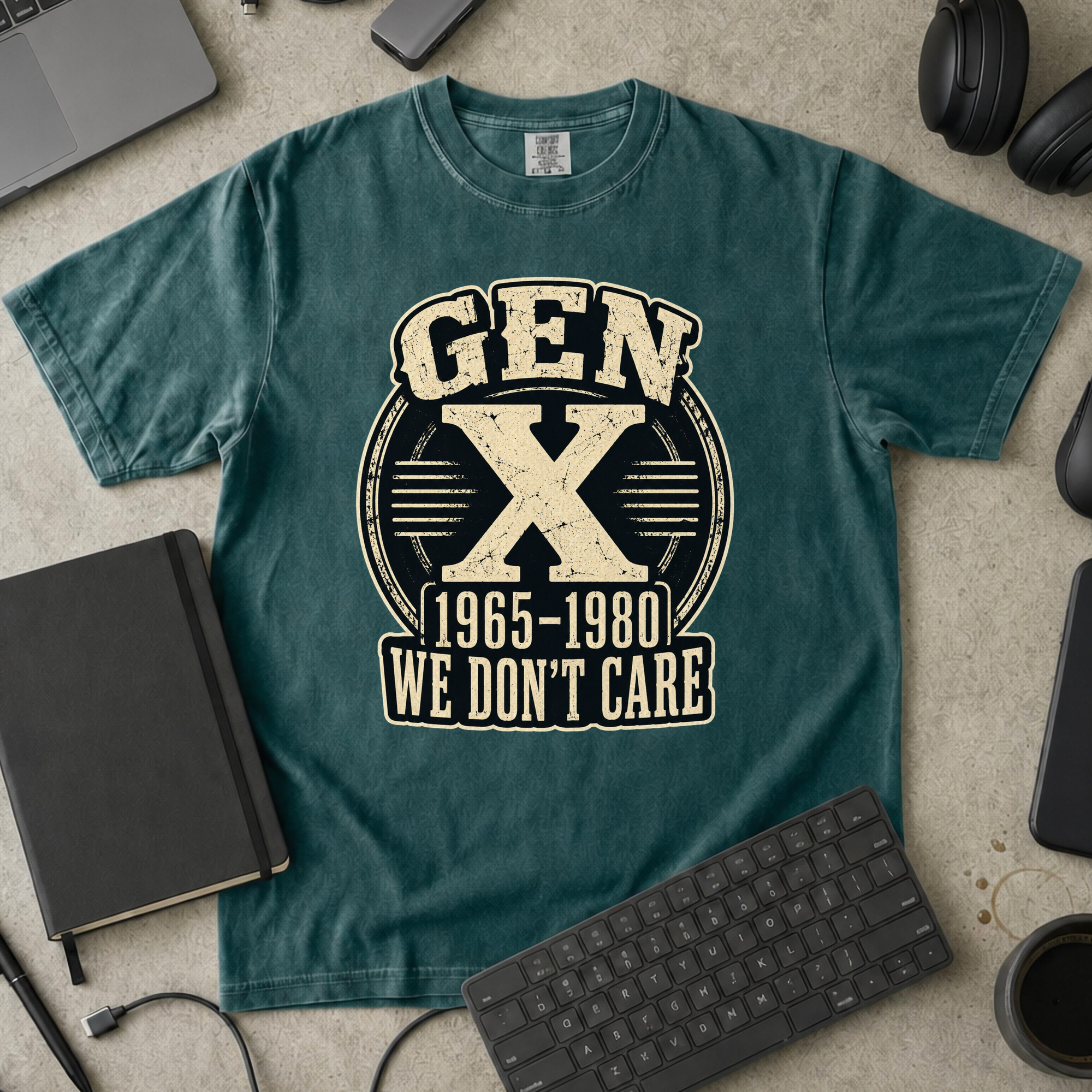 Nerd Collection Artwork T061 Premium Shirt - Blue Spruce mockup