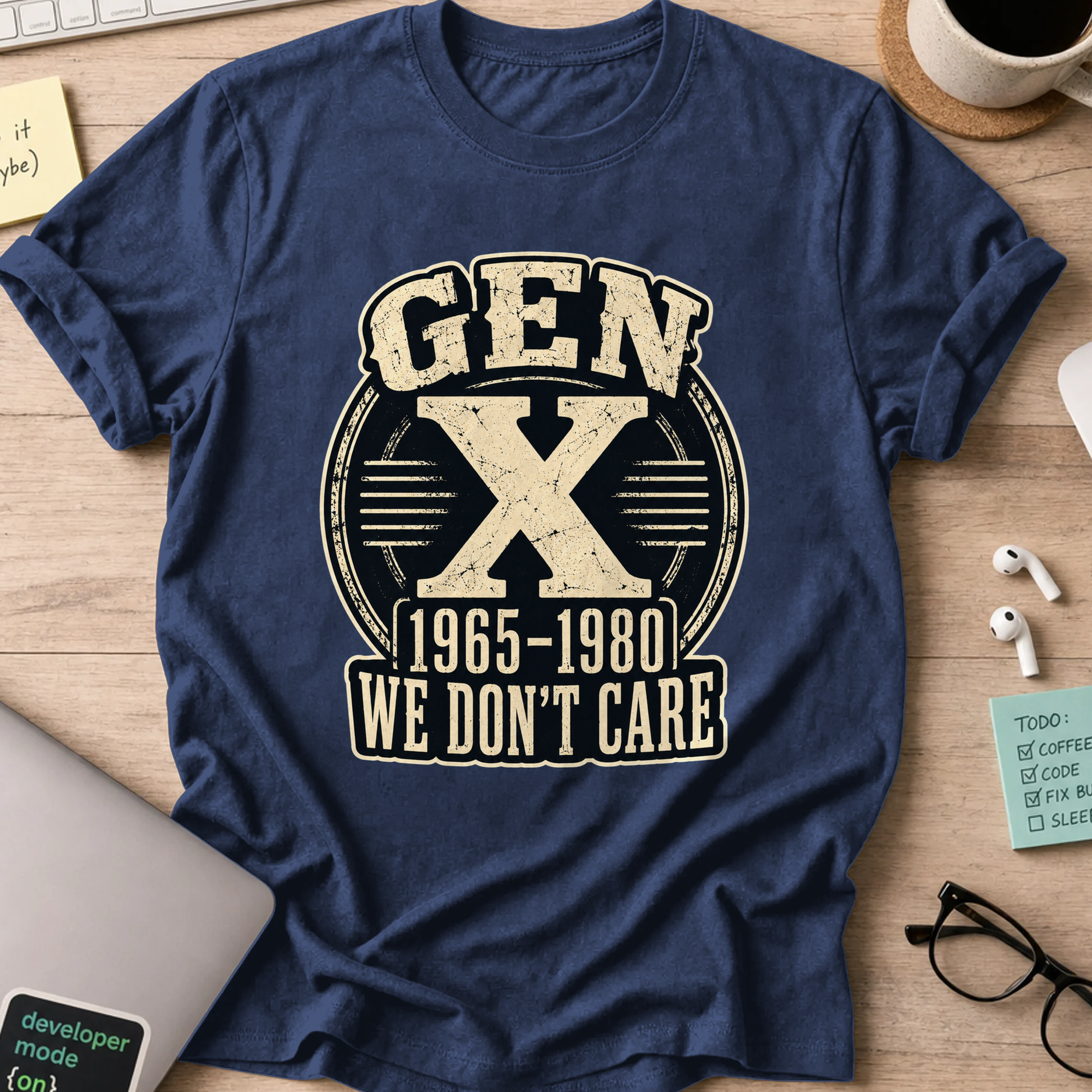 Nerd Collection Artwork T061 Shirt - Navy mockup