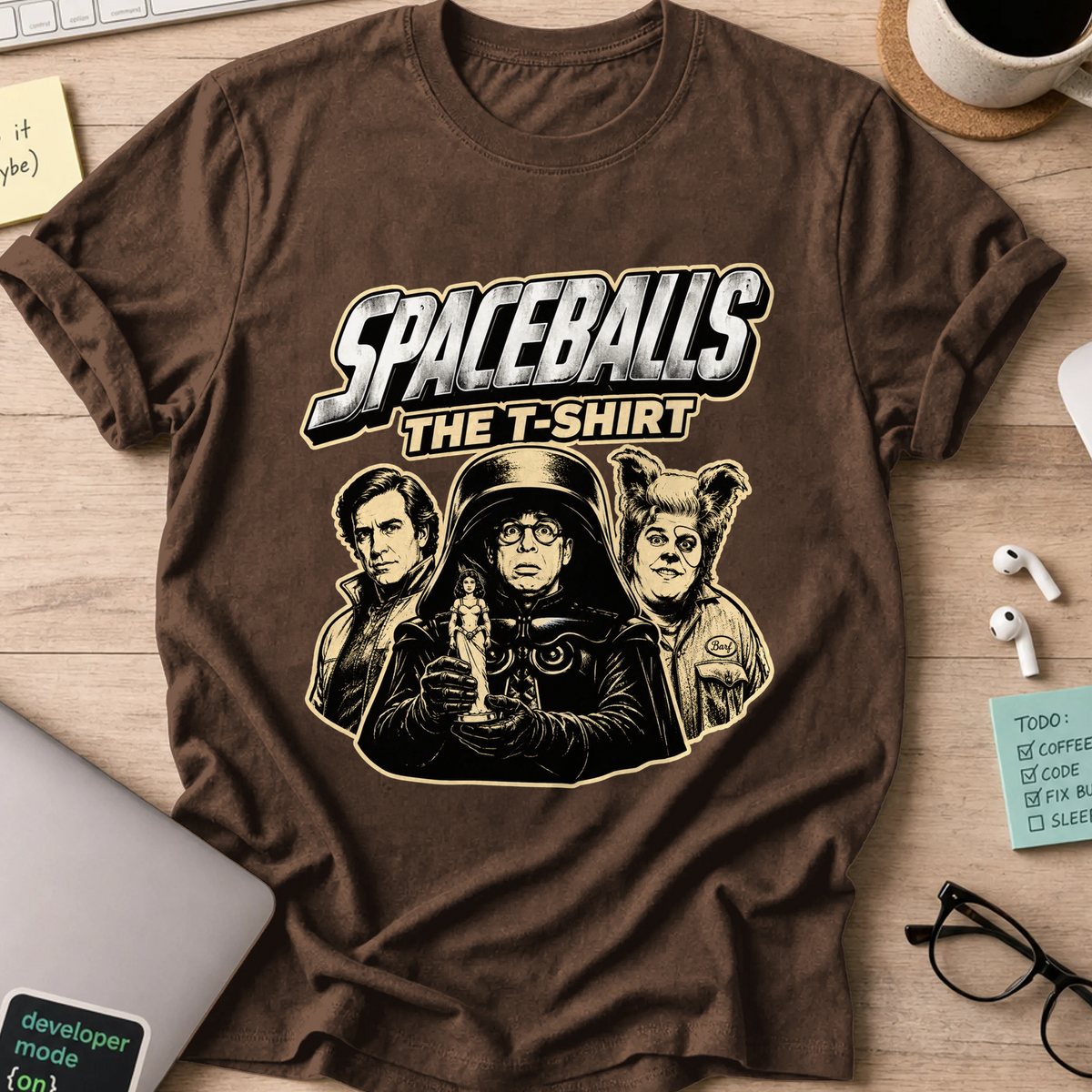 Nerd Collection Artwork T062 Shirt - Dark Chocolate mockup