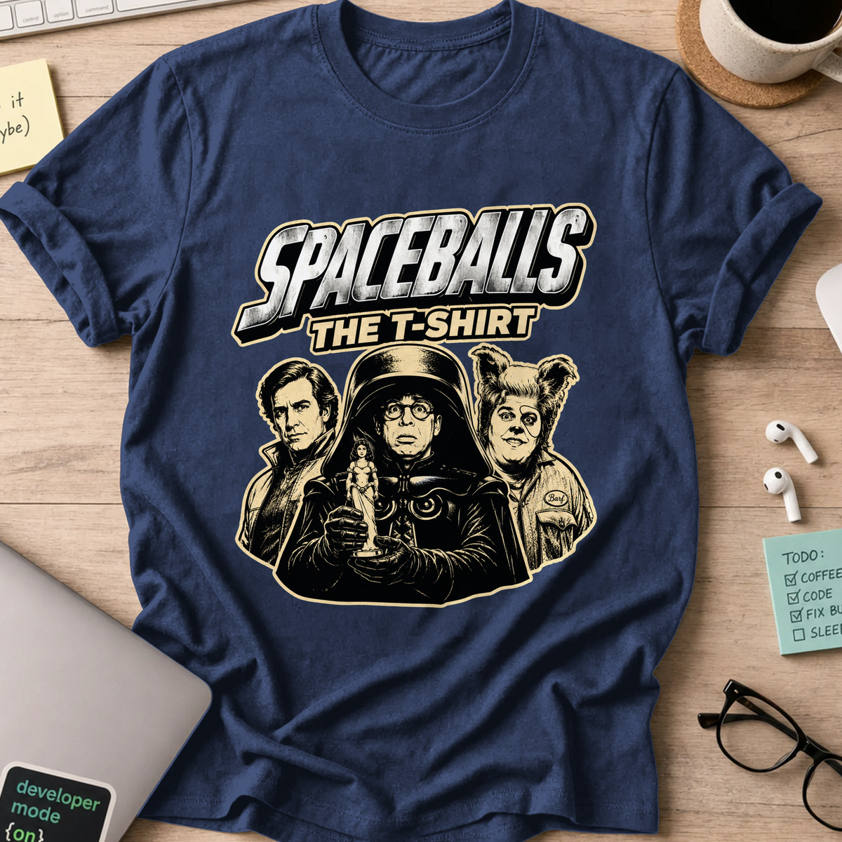 Nerd Collection Artwork T062 Shirt - Navy mockup