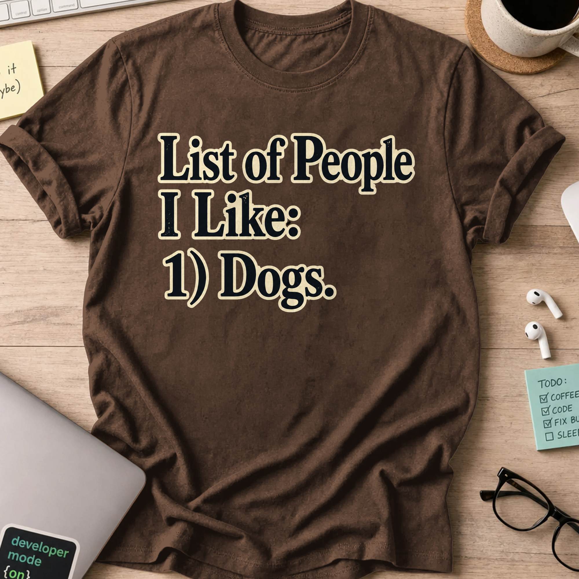Nerd Collection Artwork T063 Shirt - Dark Chocolate mockup