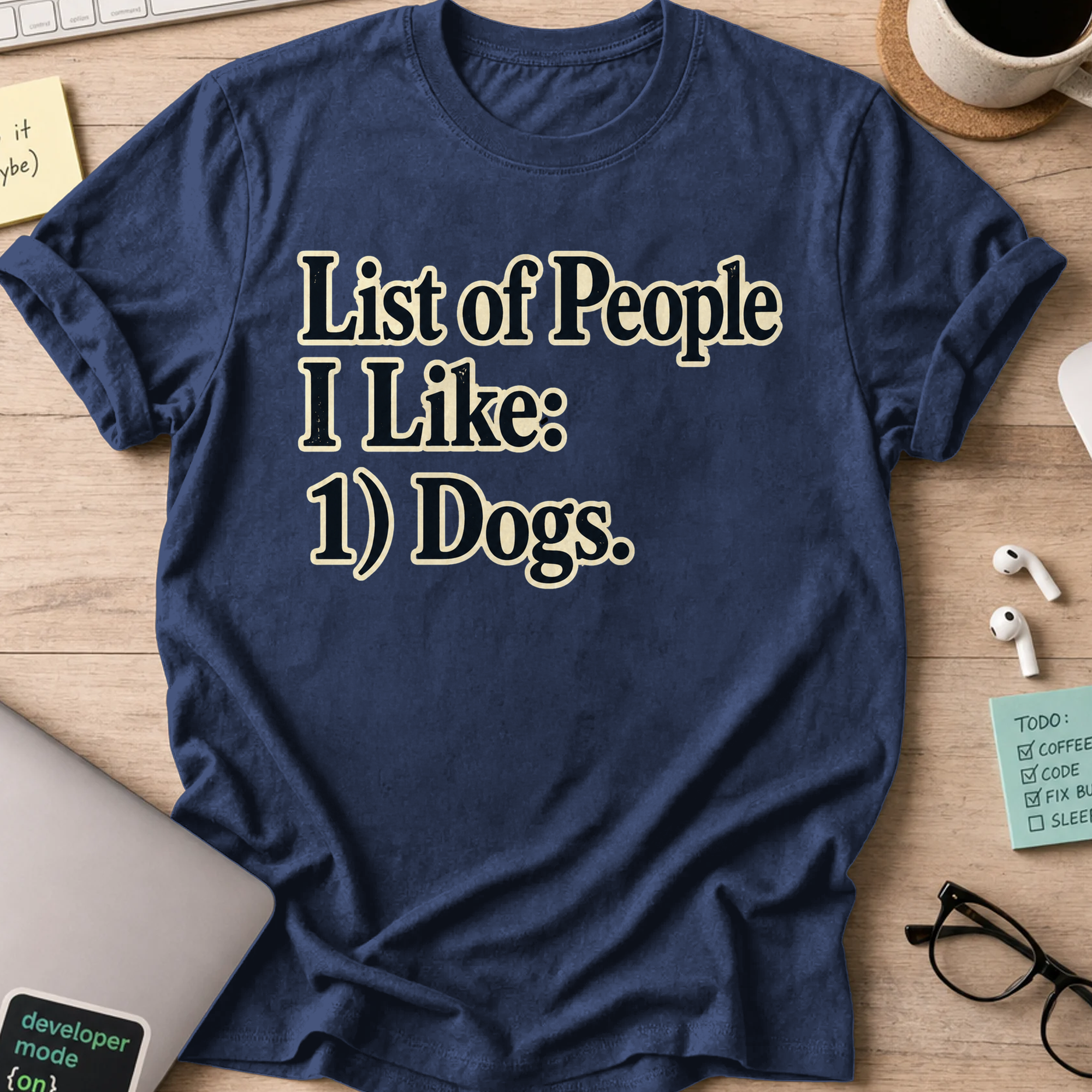 Nerd Collection Artwork T063 Shirt - Navy mockup