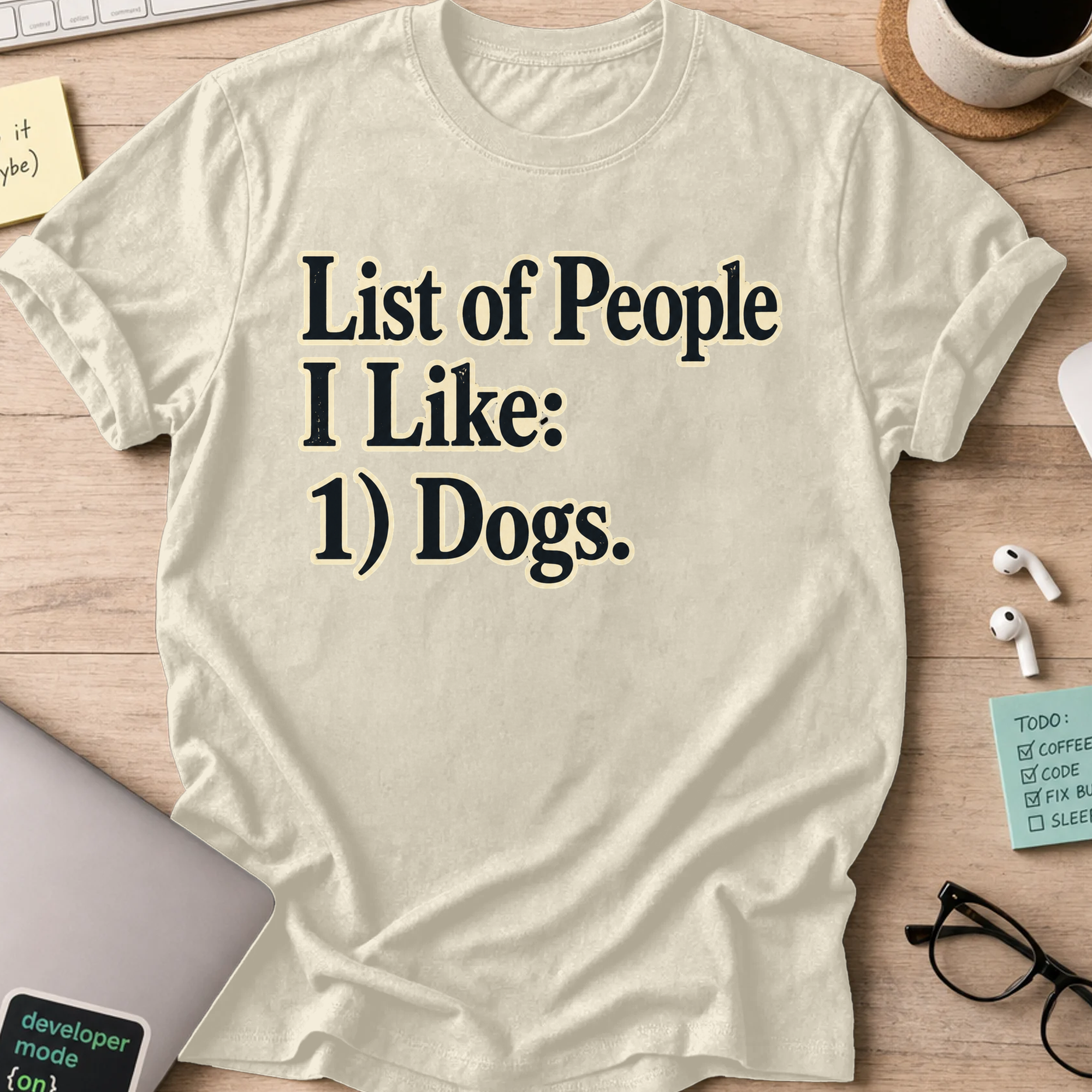 Nerd Collection Artwork T063 Shirt - Natural mockup
