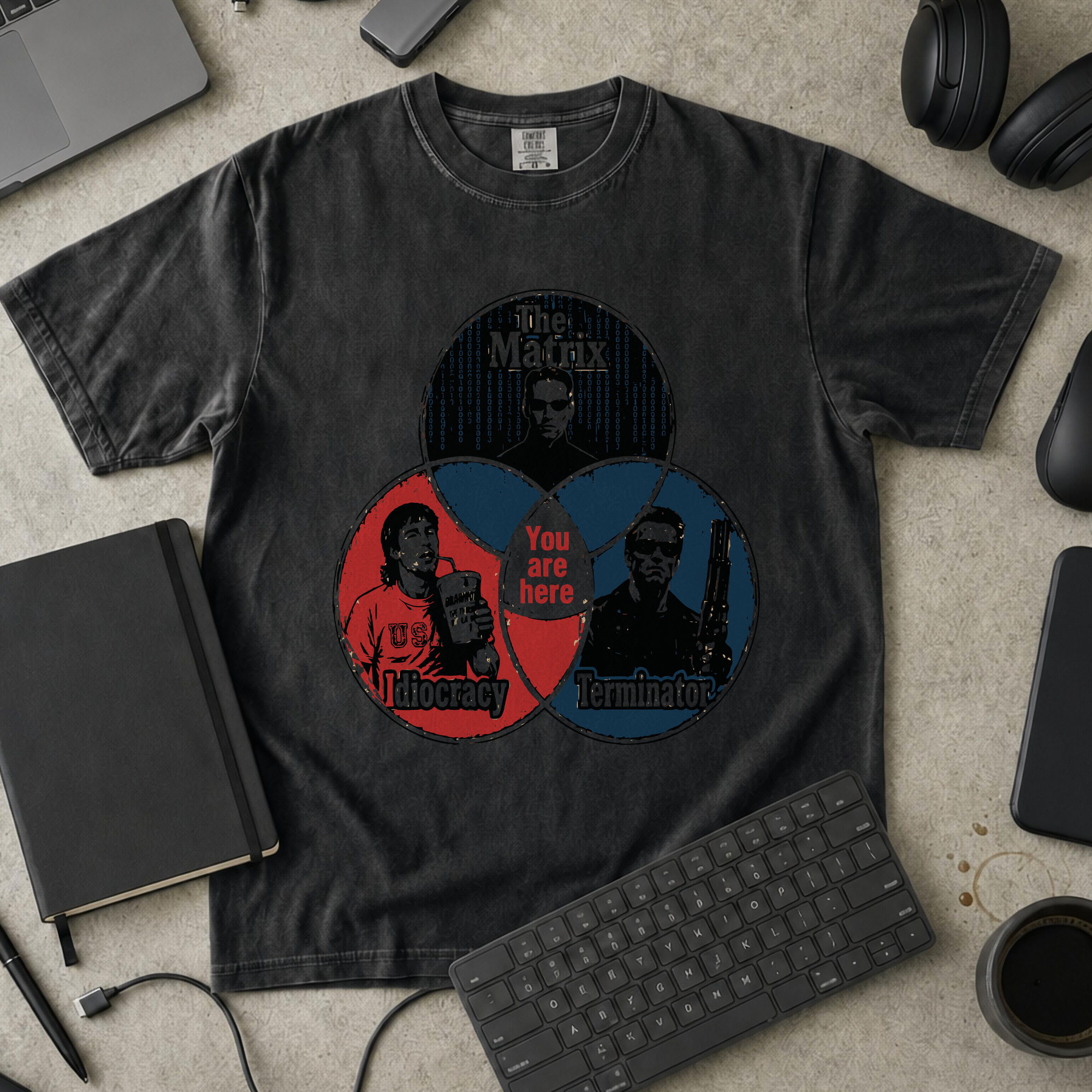 Nerd Collection Artwork T064 Premium Shirt - Black mockup