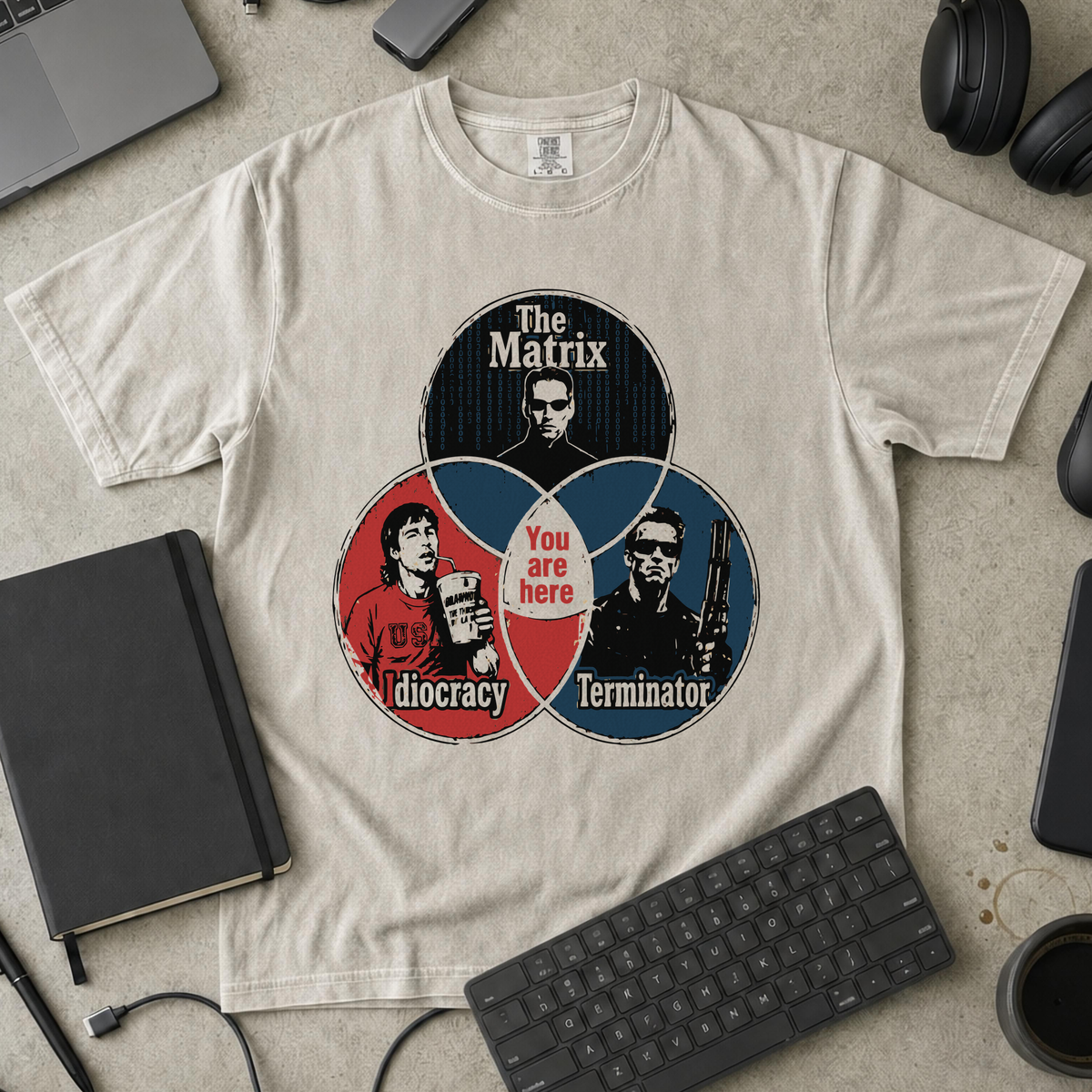 Nerd Collection Artwork T064 Premium Shirt - Ivory mockup