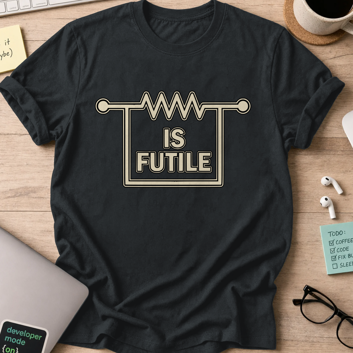 Nerd Collection Artwork T065 Shirt - Black mockup