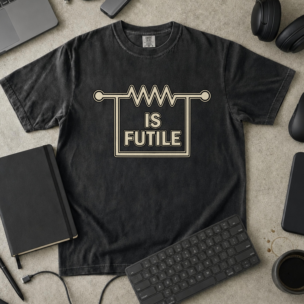 Nerd Collection Artwork T065 Premium Shirt - Black mockup