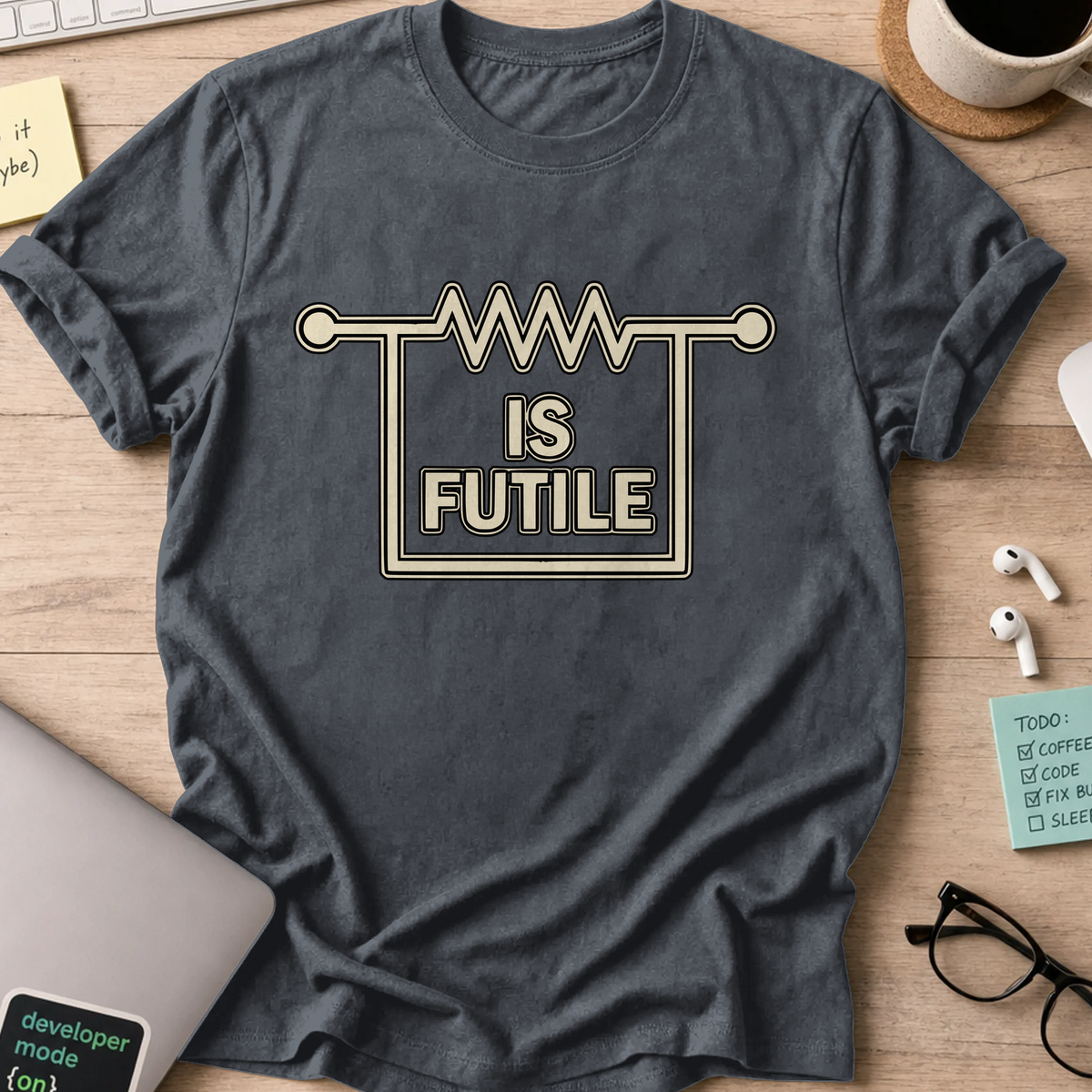 Nerd Collection Artwork T065 Shirt - Dark Heather mockup