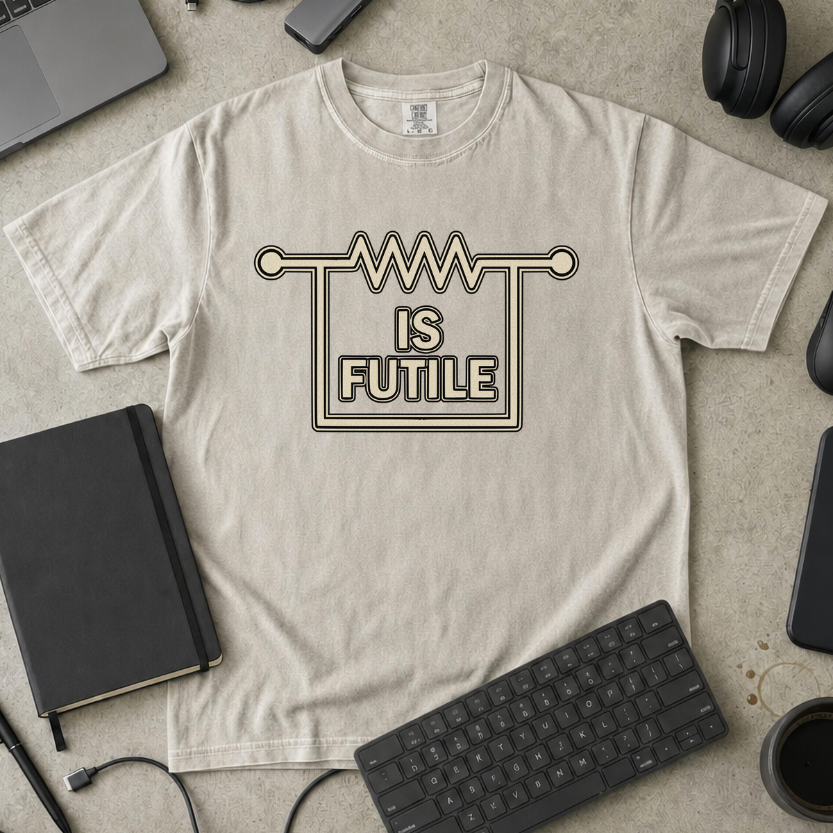 Nerd Collection Artwork T065 Premium Shirt - Ivory mockup