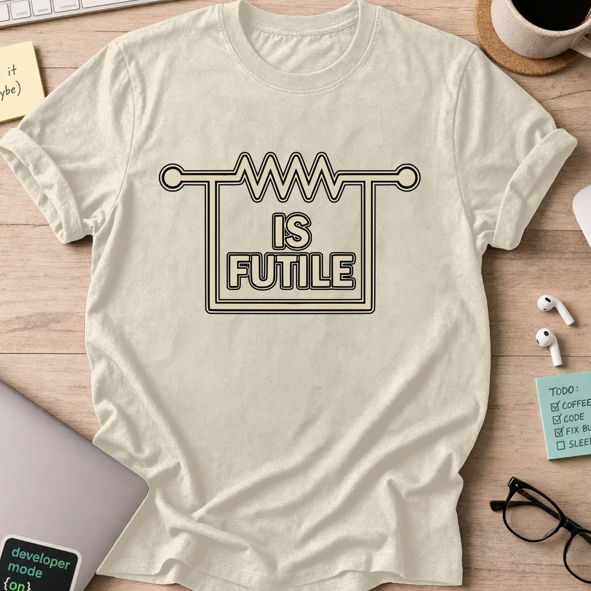 Nerd Collection Artwork T065 Shirt - Natural mockup