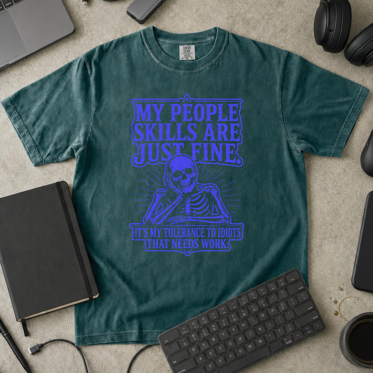 Nerd Collection Artwork T066 Premium Shirt - Blue Spruce mockup