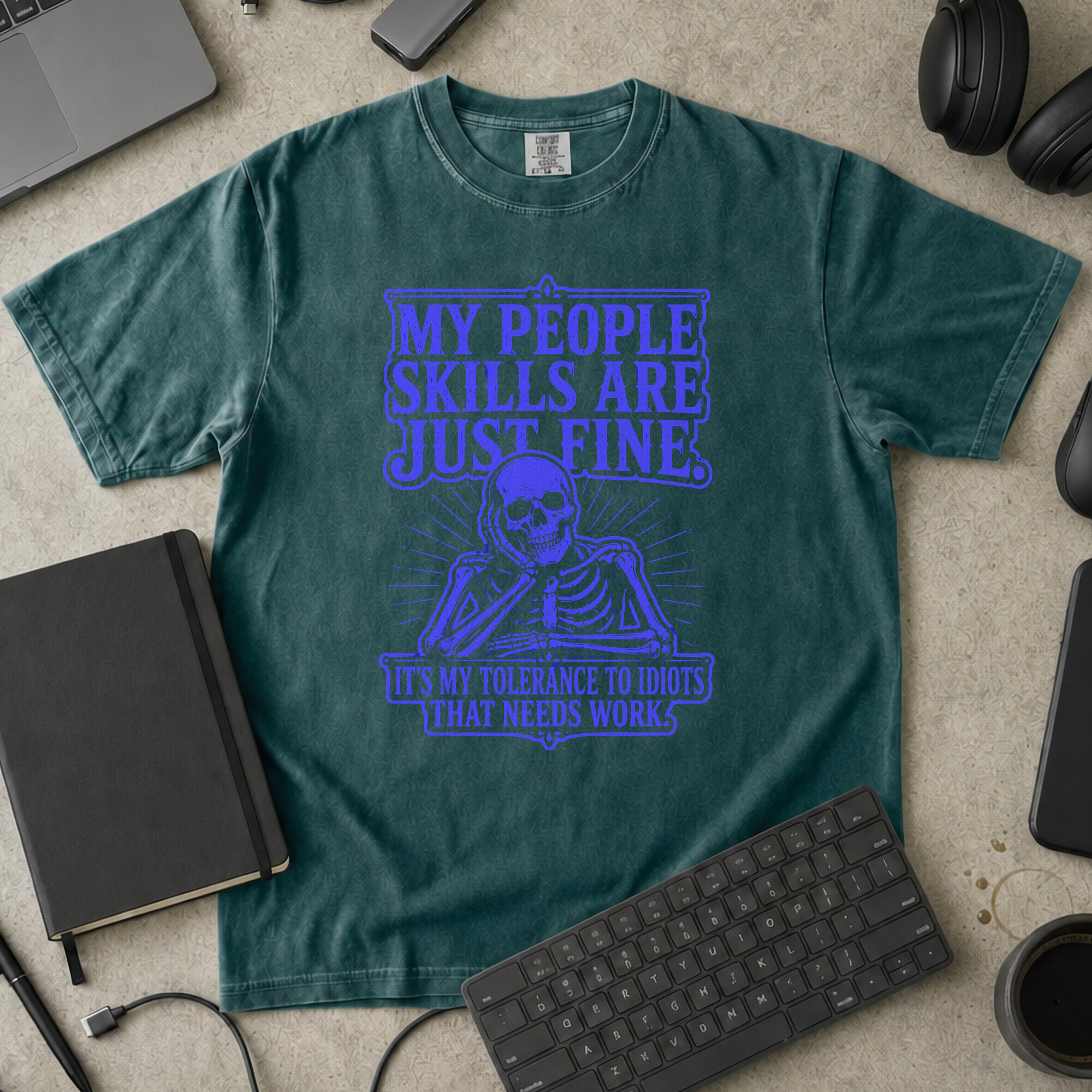 Nerd Collection Artwork T066 Premium Shirt - Blue Spruce mockup