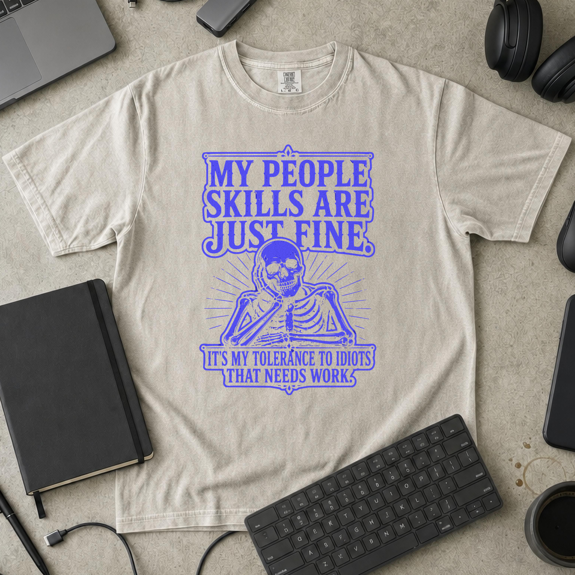 Nerd Collection Artwork T066 Premium Shirt - Ivory mockup