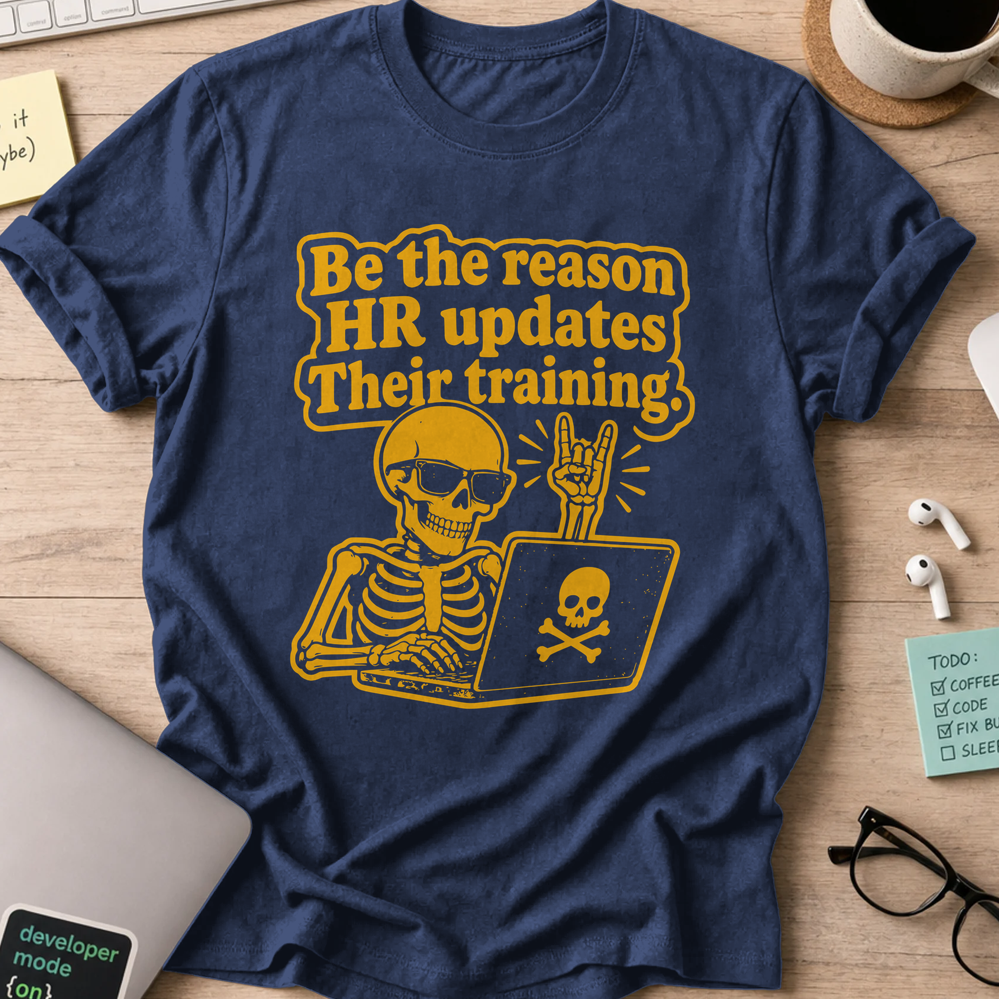 Nerd Collection Artwork T067 Shirt - Navy mockup