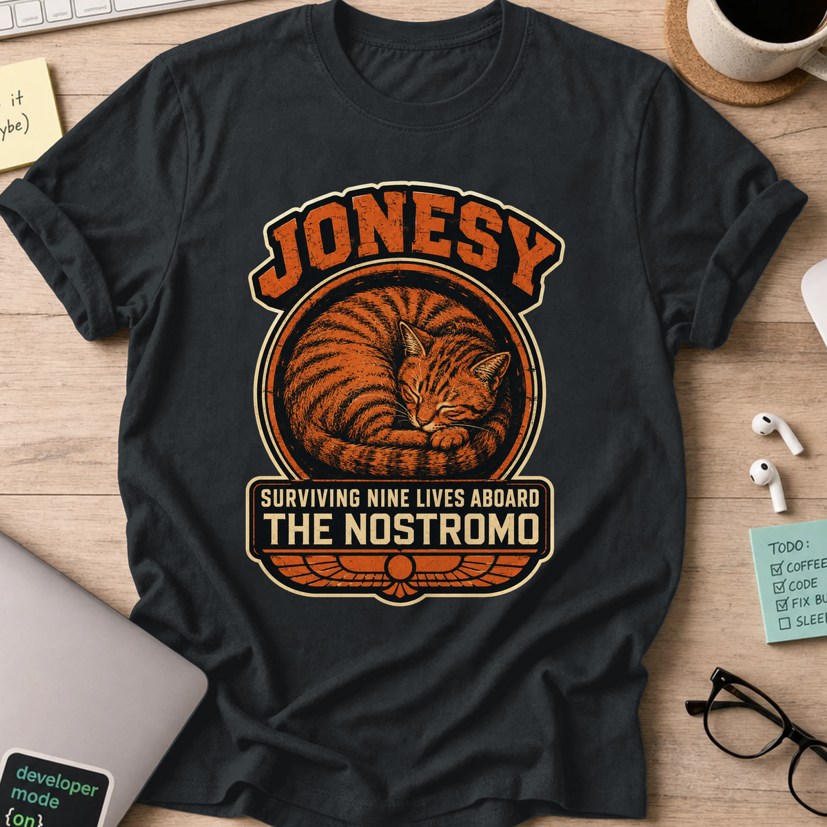 Nerd Collection Artwork T068 Shirt - Black mockup