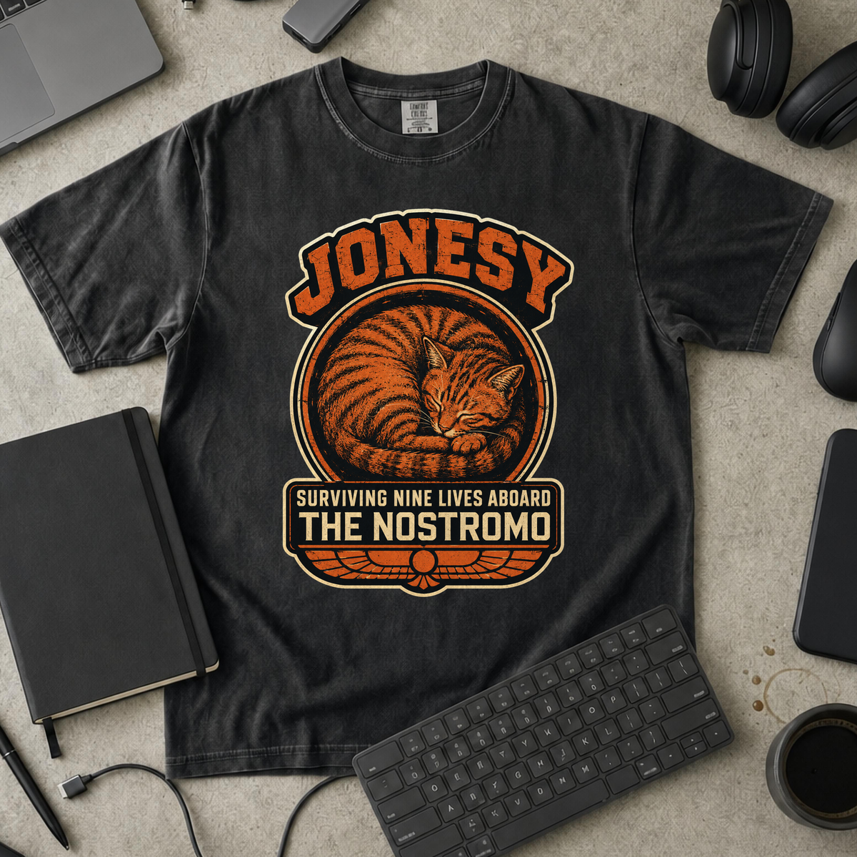 Nerd Collection Artwork T068 Premium Shirt - Black mockup