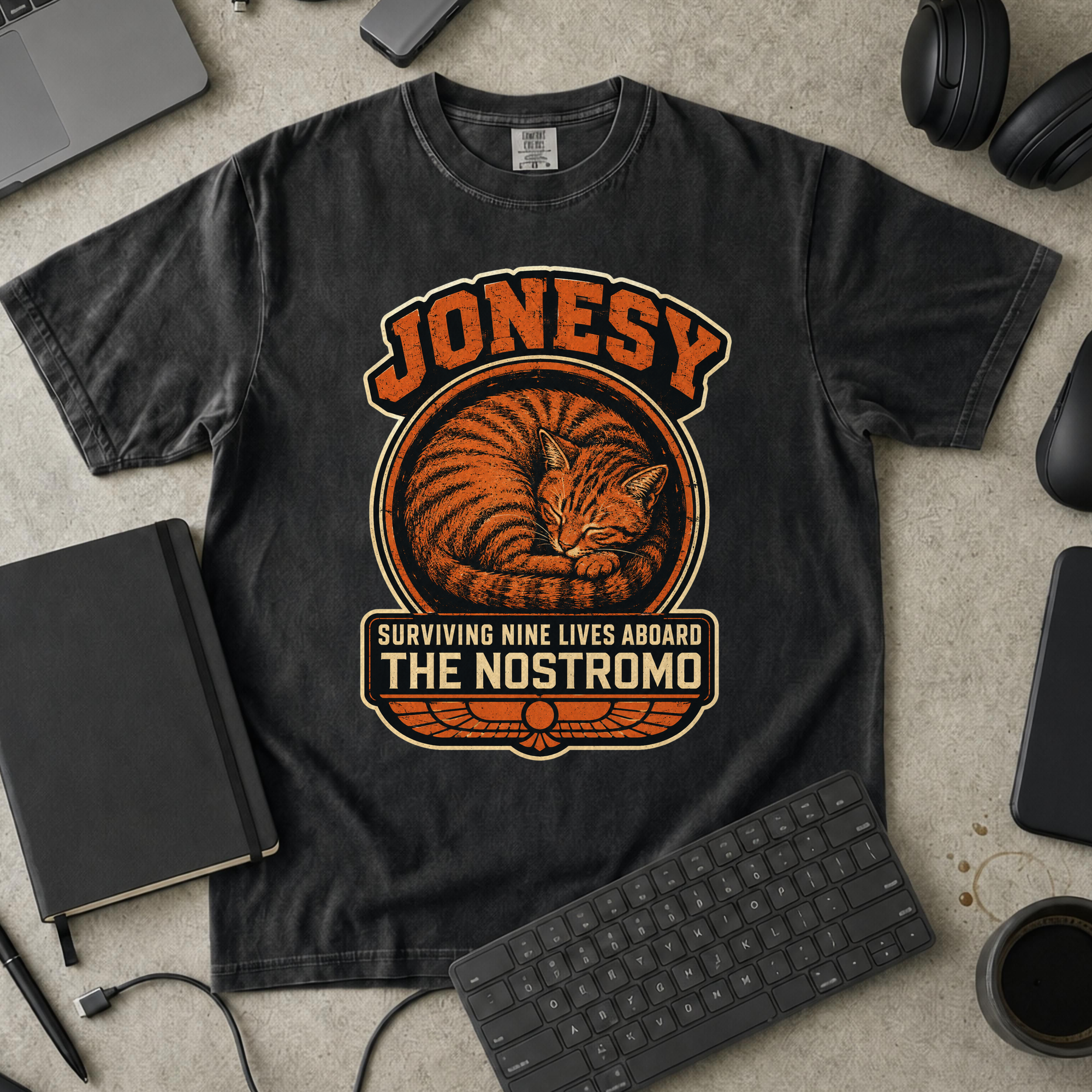 Nerd Collection Artwork T068 Premium Shirt - Black mockup