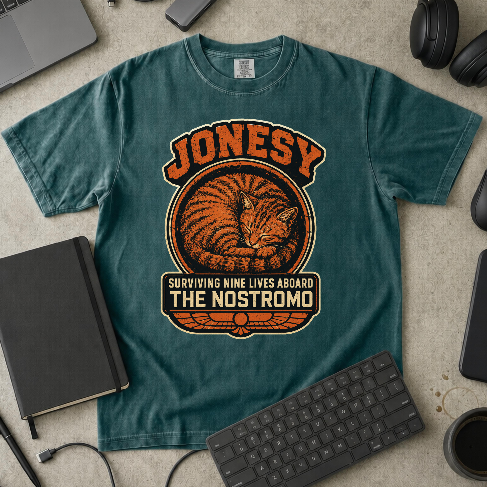 Nerd Collection Artwork T068 Premium Shirt - Blue Spruce mockup