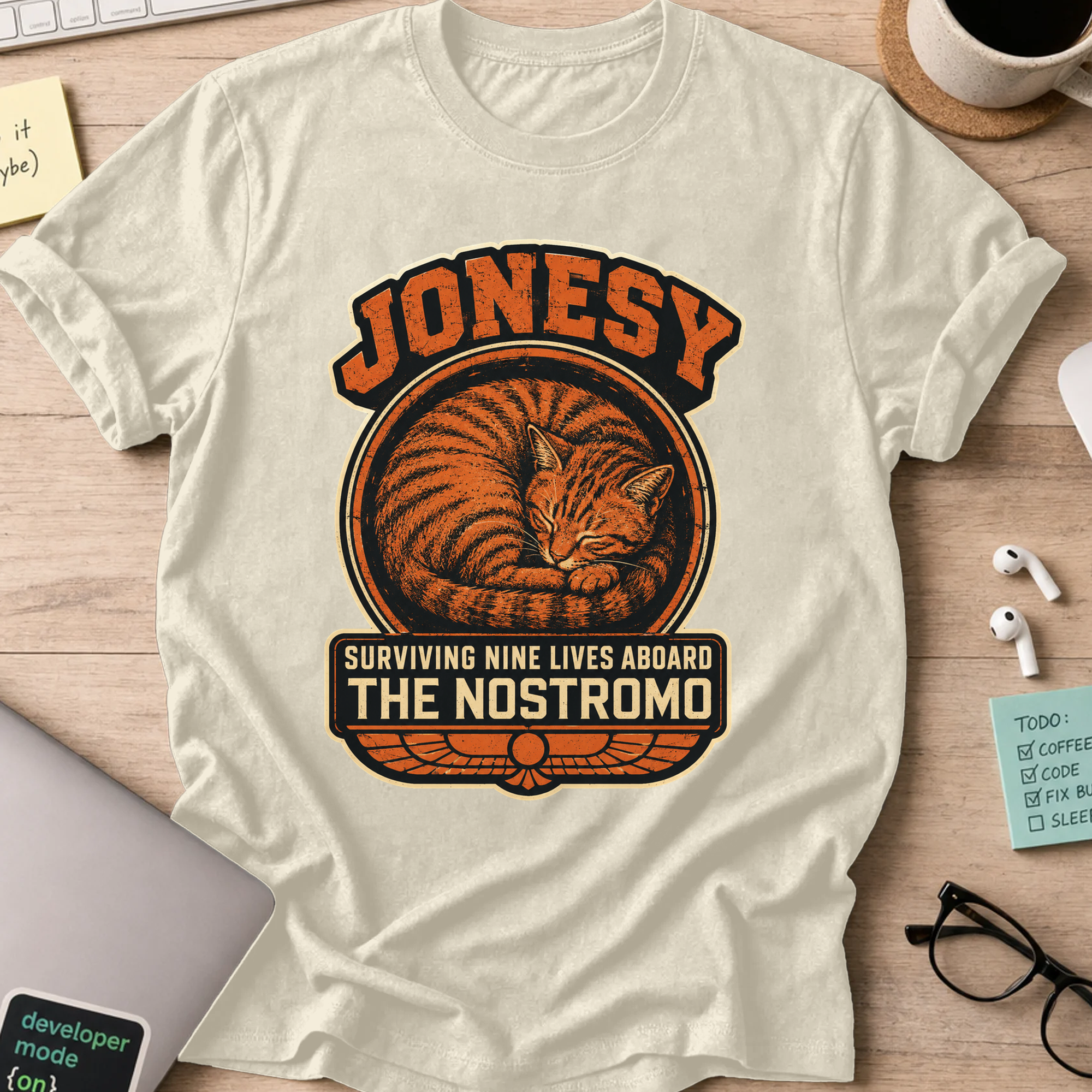 Nerd Collection Artwork T068 Shirt - Natural mockup