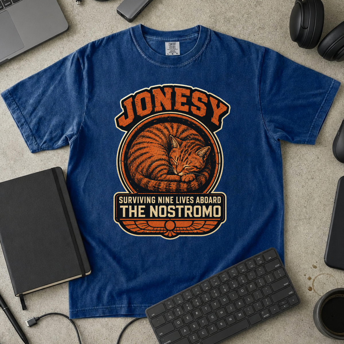 Nerd Collection Artwork T068 Premium Shirt - True Navy mockup