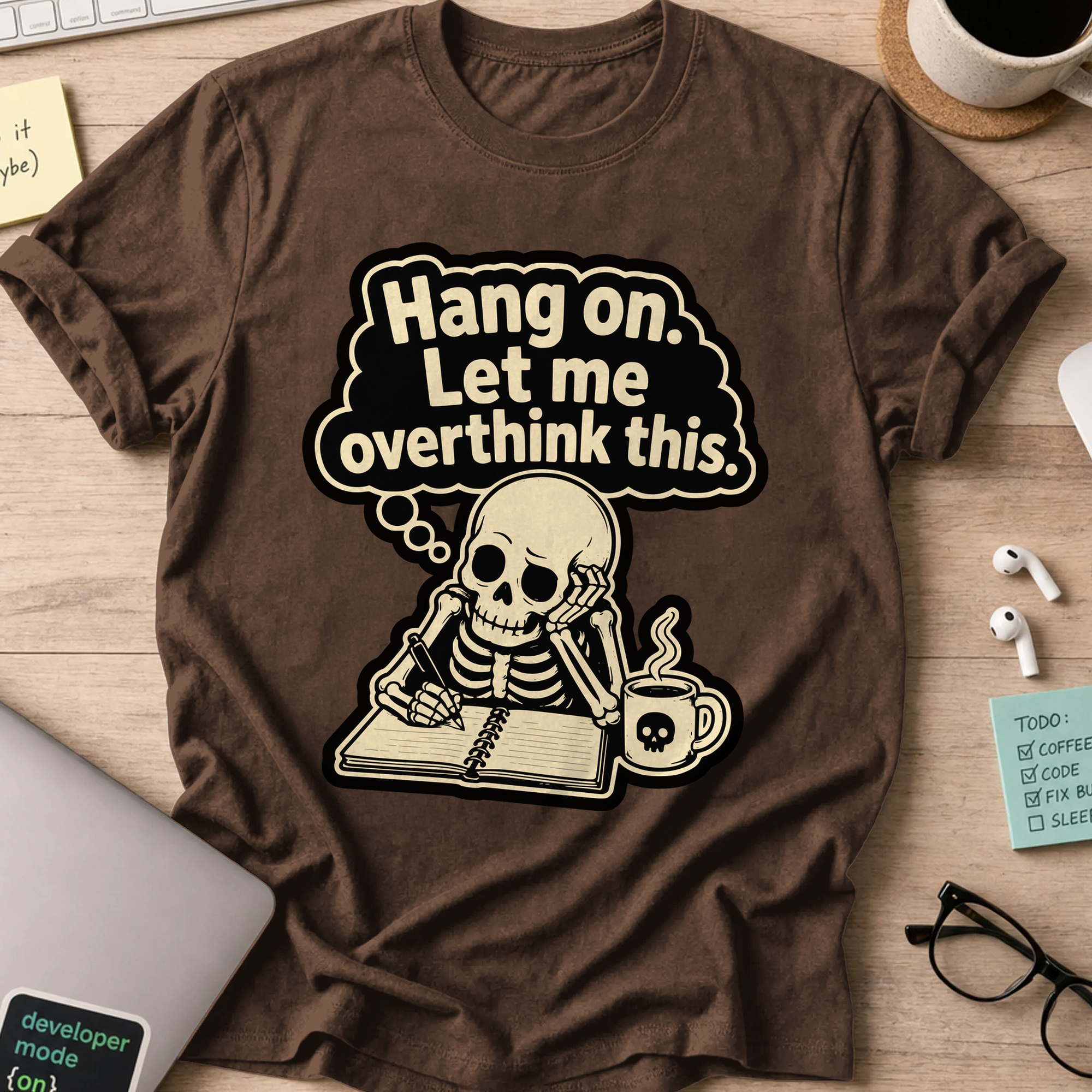 Nerd Collection Artwork T069 Shirt - Dark Chocolate mockup